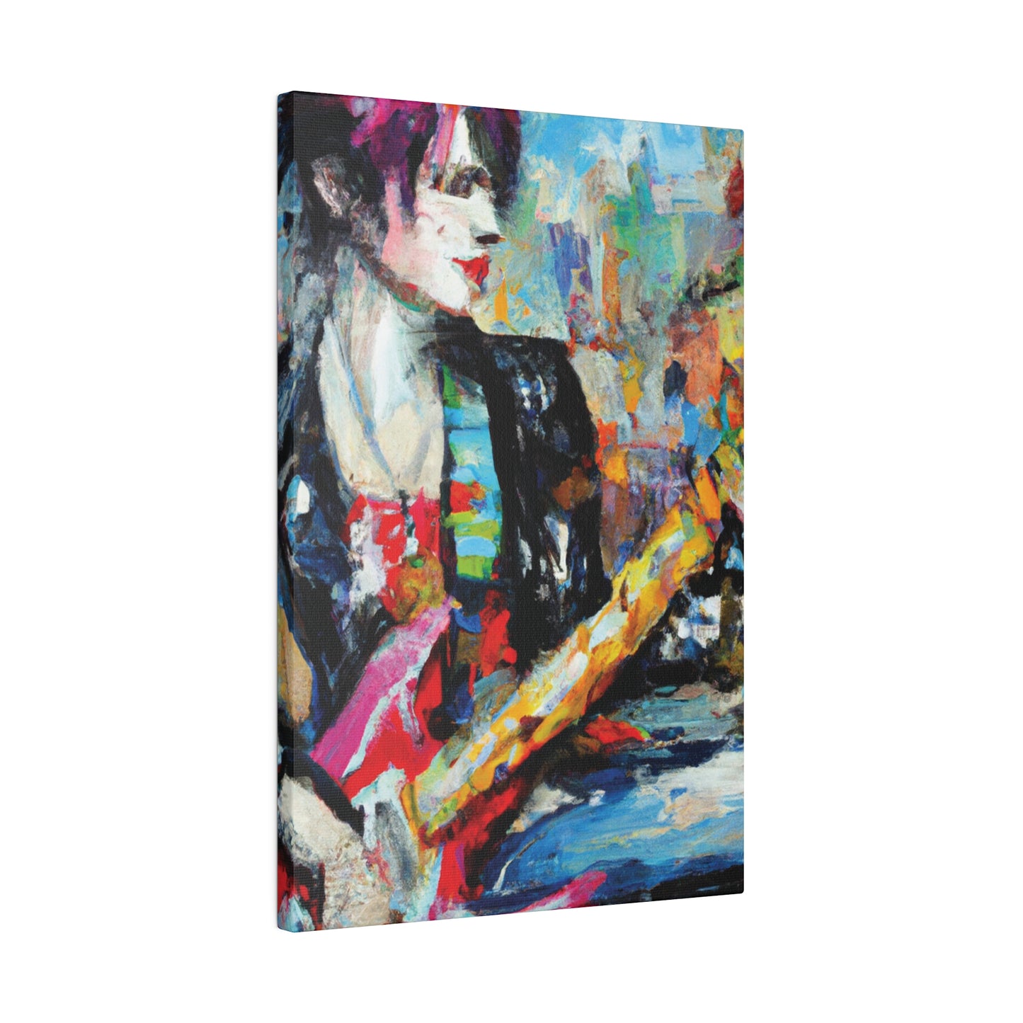 8162K - Rockstar Oil Painting Style Print | Poster | Home Decor | Wall Art | Music Art | Canvas