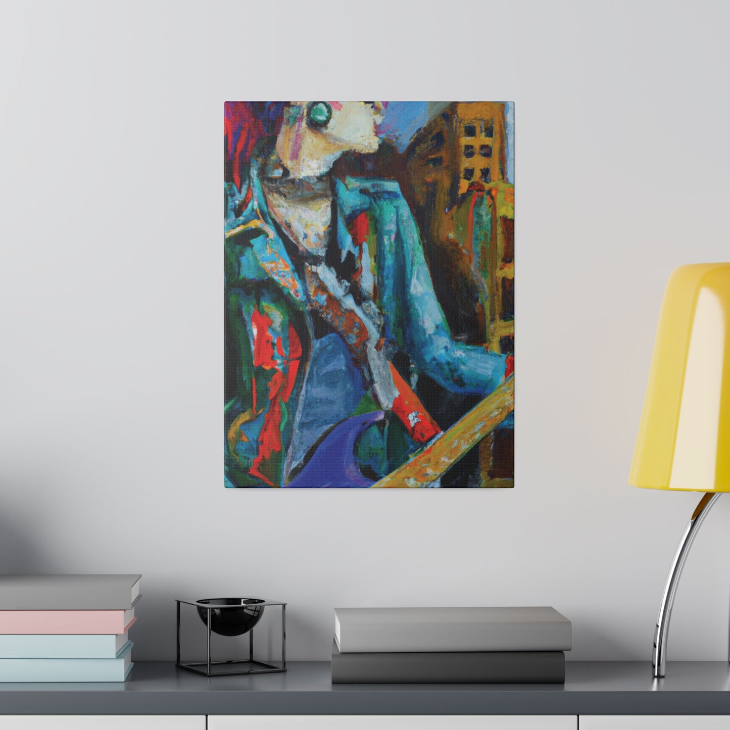 8911G - Rockstar Oil Painting Style Print | Poster | Home Decor | Wall Art | Music Art | Canvas