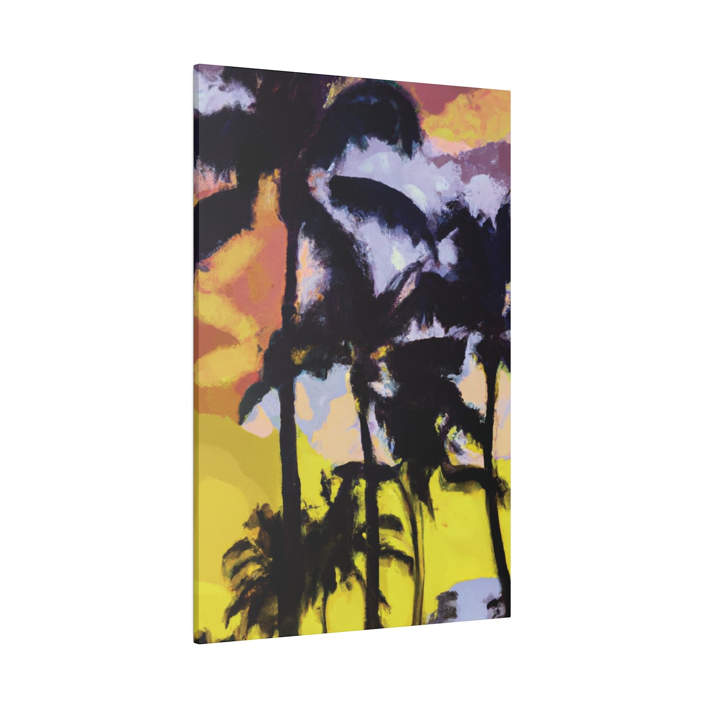 3753W - Miami Beach Sunset Painting Print | Miami | Beach | Sunset | Poster | Home Decor | Wall Art | Canvas