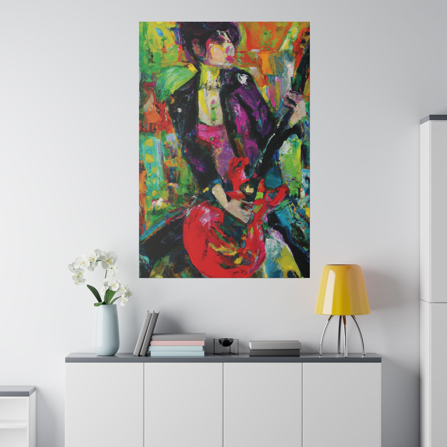 323O - Rockstar Oil Painting Style Print | Poster | Home Decor | Wall Art | Music Art | Canvas