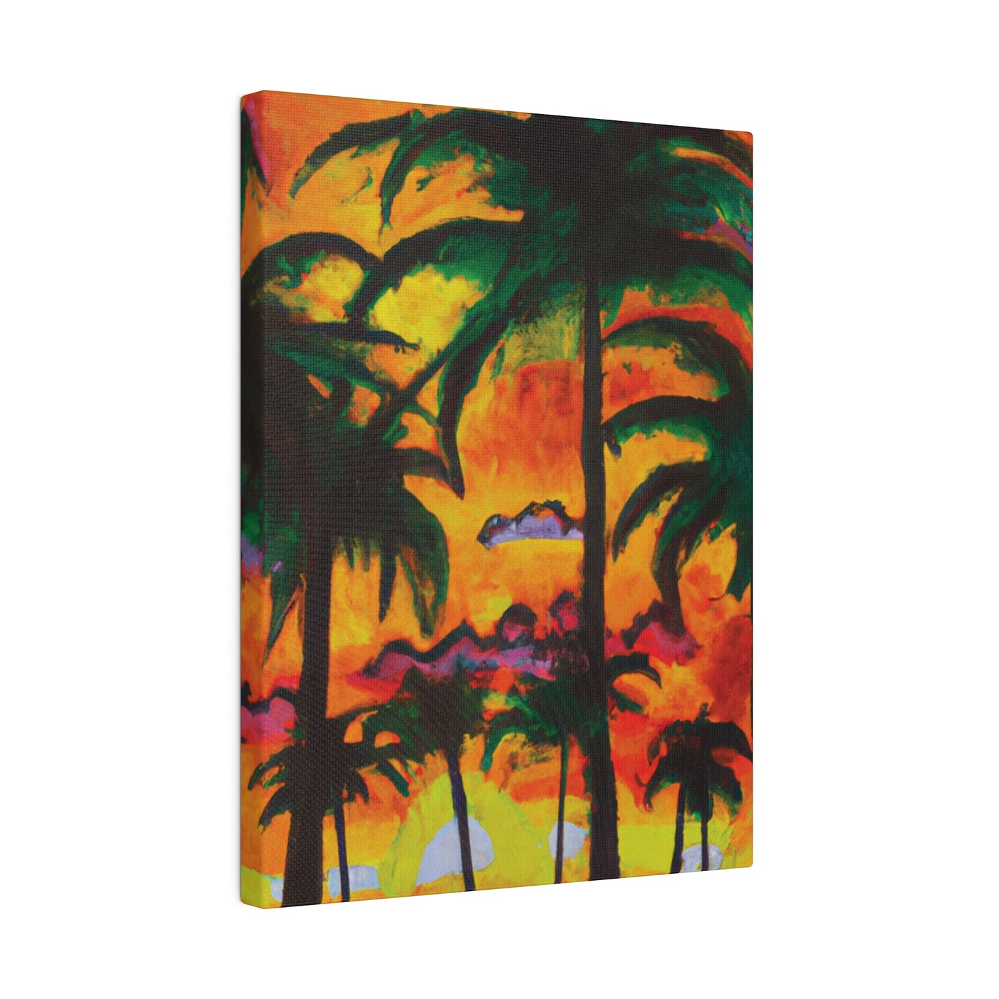 5820T - Miami Beach Sunset Painting Print | Miami | Beach | Sunset | Poster | Home Decor | Wall Art | Canvas