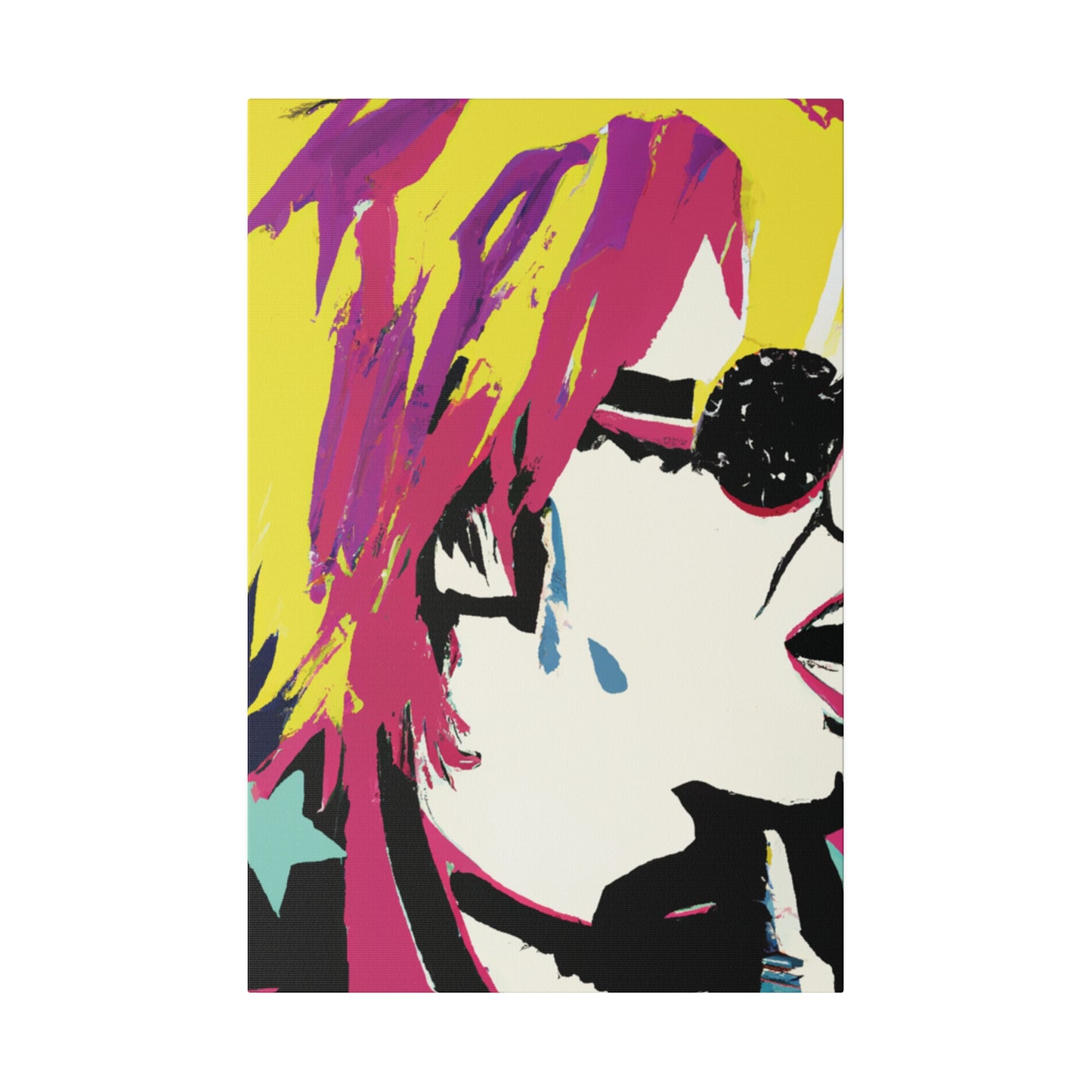 1794Z - Rockstar Painting Print | Face | Abstract | Poster | Home Decor | Wall Art | Music Art | Canvas