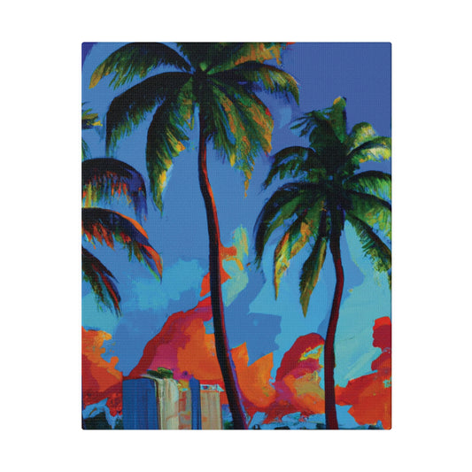 7382G - Miami Beach Sunset Painting Print | Miami | Beach | Sunset | Poster | Home Decor | Wall Art | Canvas