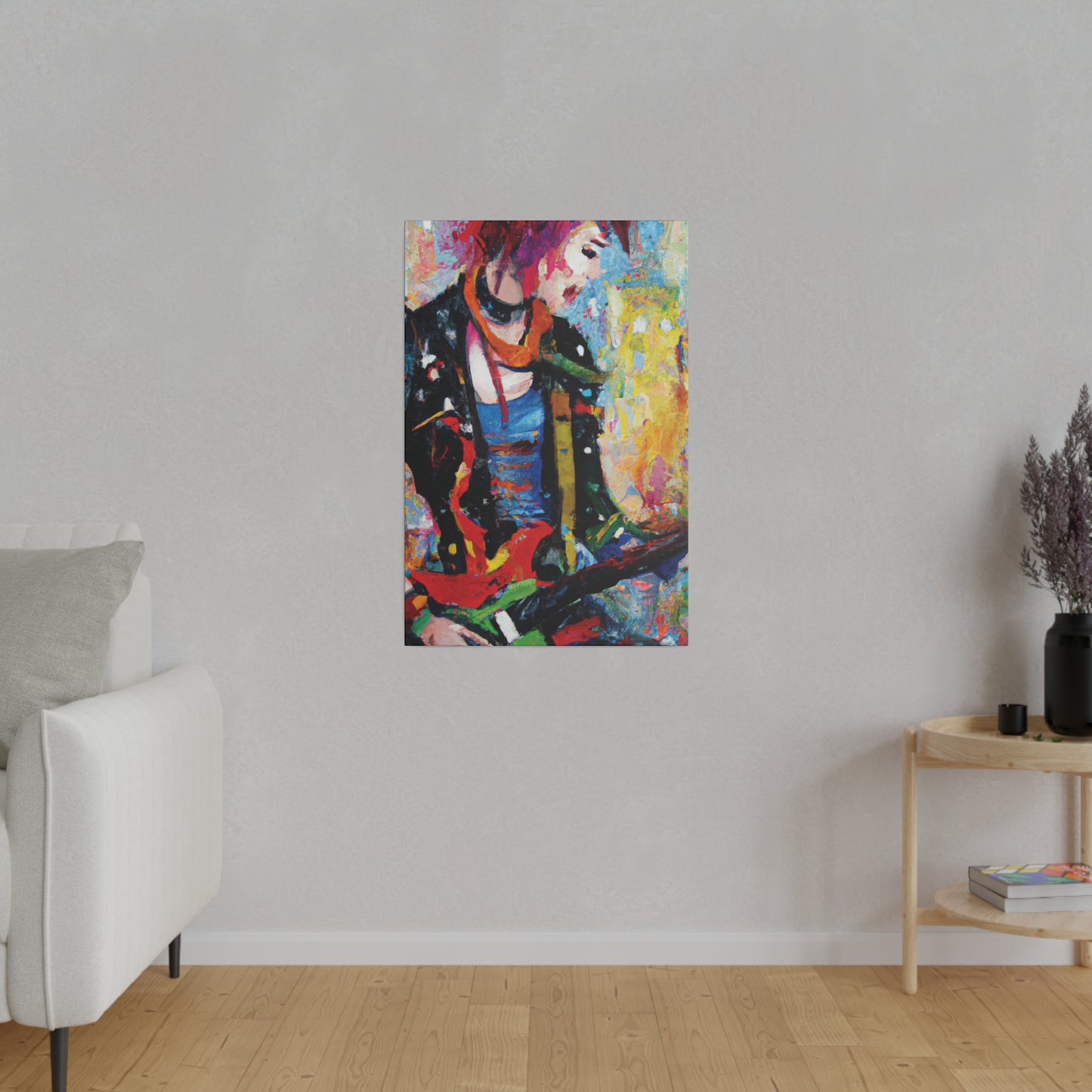 3151J - Rockstar Oil Painting Style Print | Poster | Home Decor | Wall Art | Music Art | Canvas