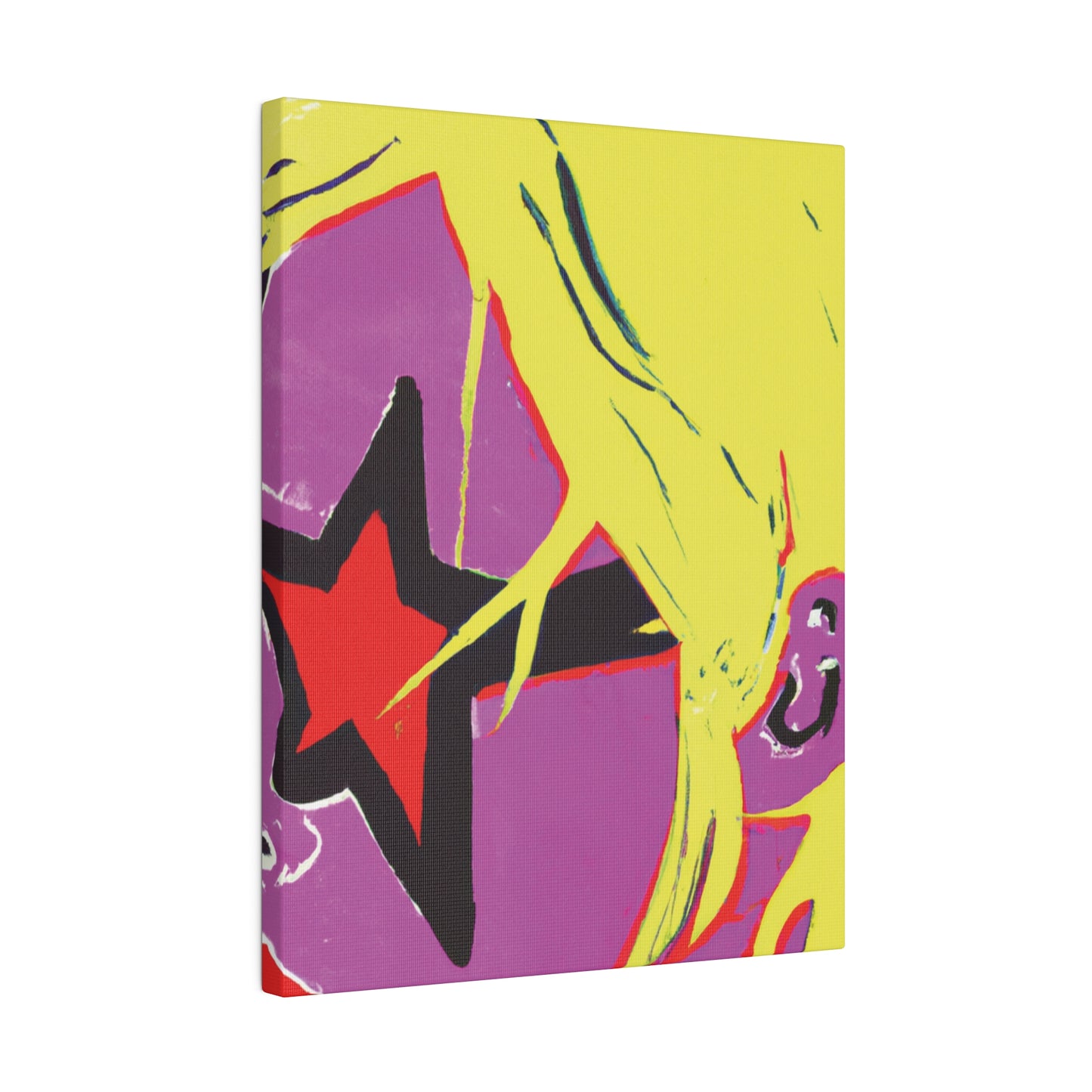 938K - Rockstar Painting Print | Face | Abstract | Poster | Home Decor | Wall Art | Music Art | Canvas