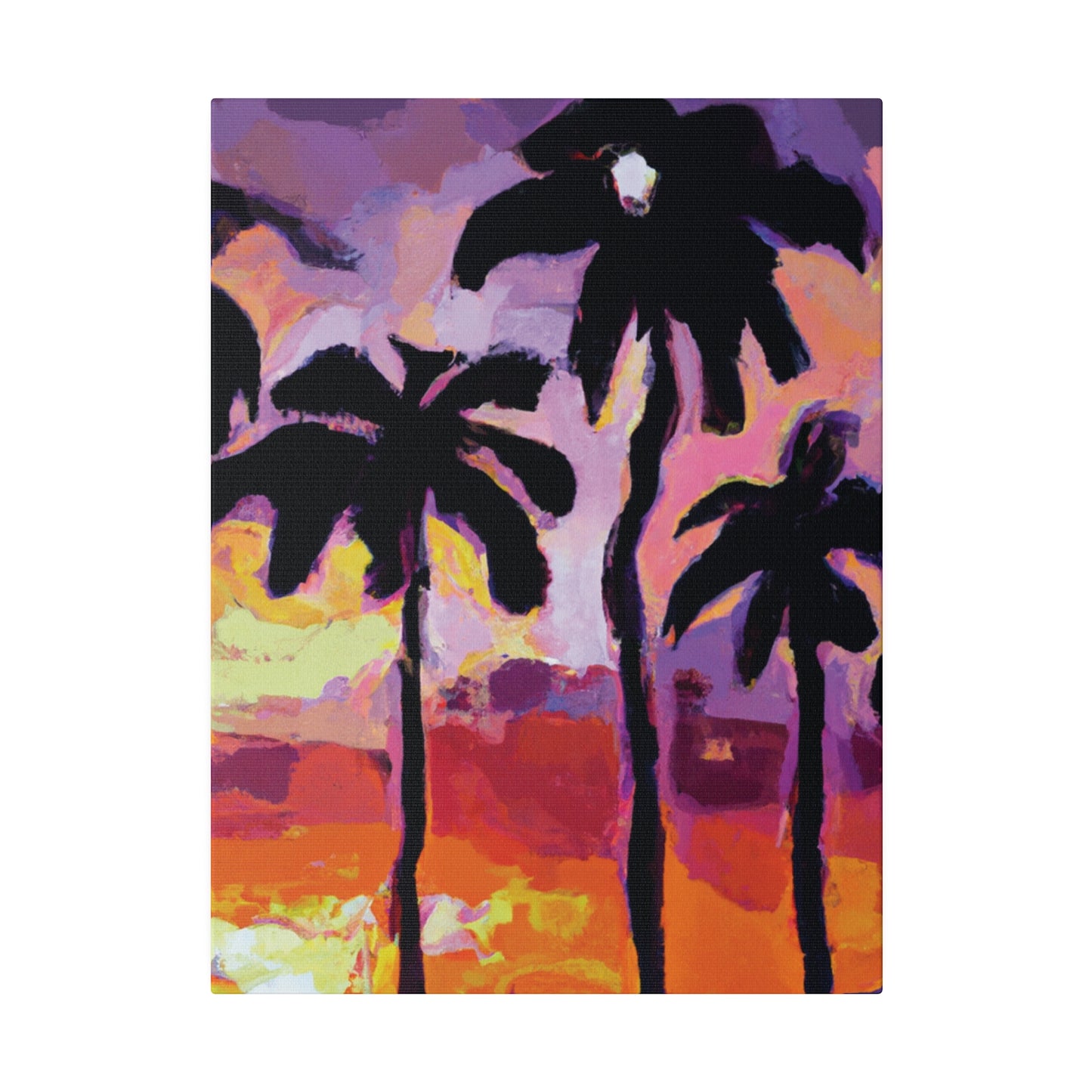 7449F - Miami Beach Sunset Painting Print | Miami | Beach | Sunset | Poster | Home Decor | Wall Art | Canvas