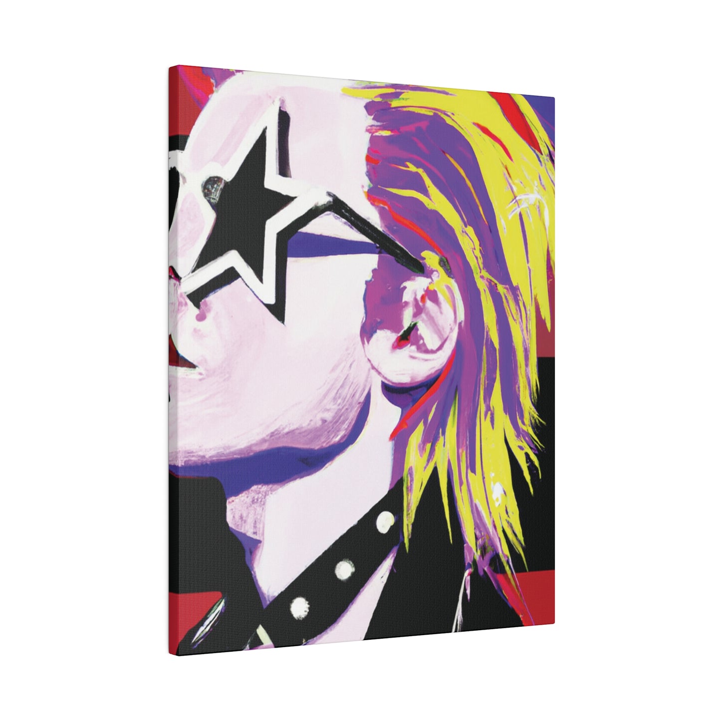 7547K - Rockstar Painting Print | Face | Abstract | Poster | Home Decor | Wall Art | Music Art | Canvas