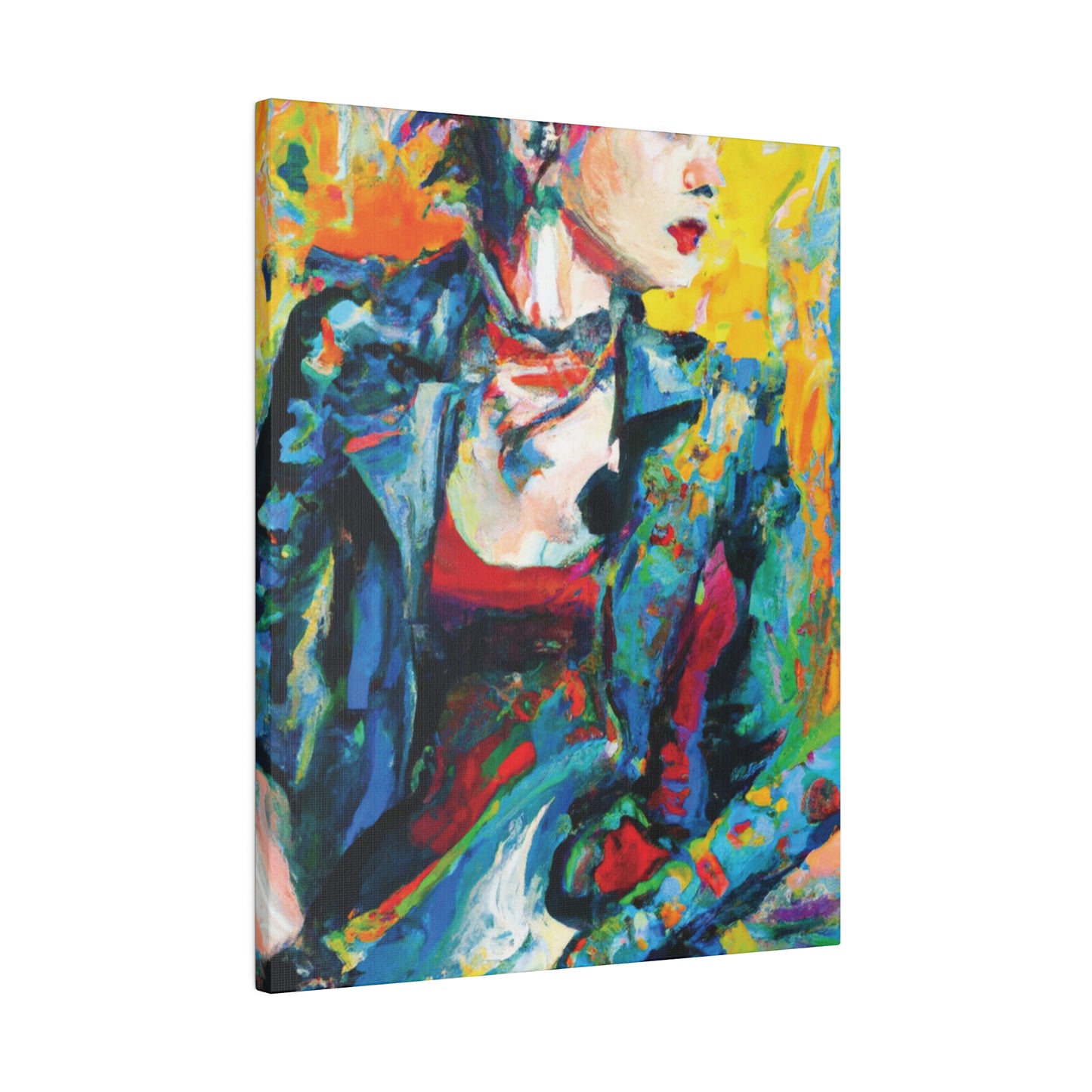 9075K - Rockstar Oil Painting Style Print | Poster | Home Decor | Wall Art | Music Art | Canvas
