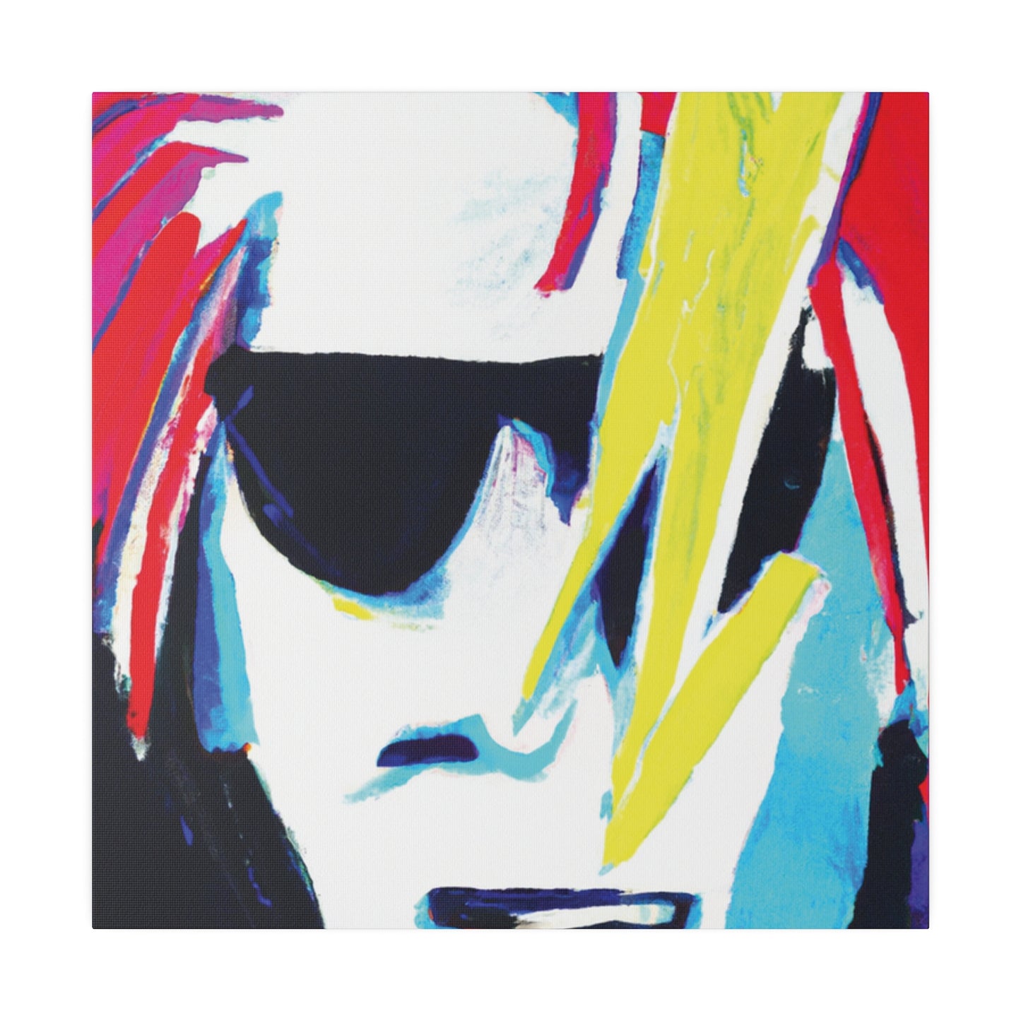 6481K - Rockstar Painting Print | Face | Abstract | Poster | Home Decor | Wall Art | Music Art | Canvas