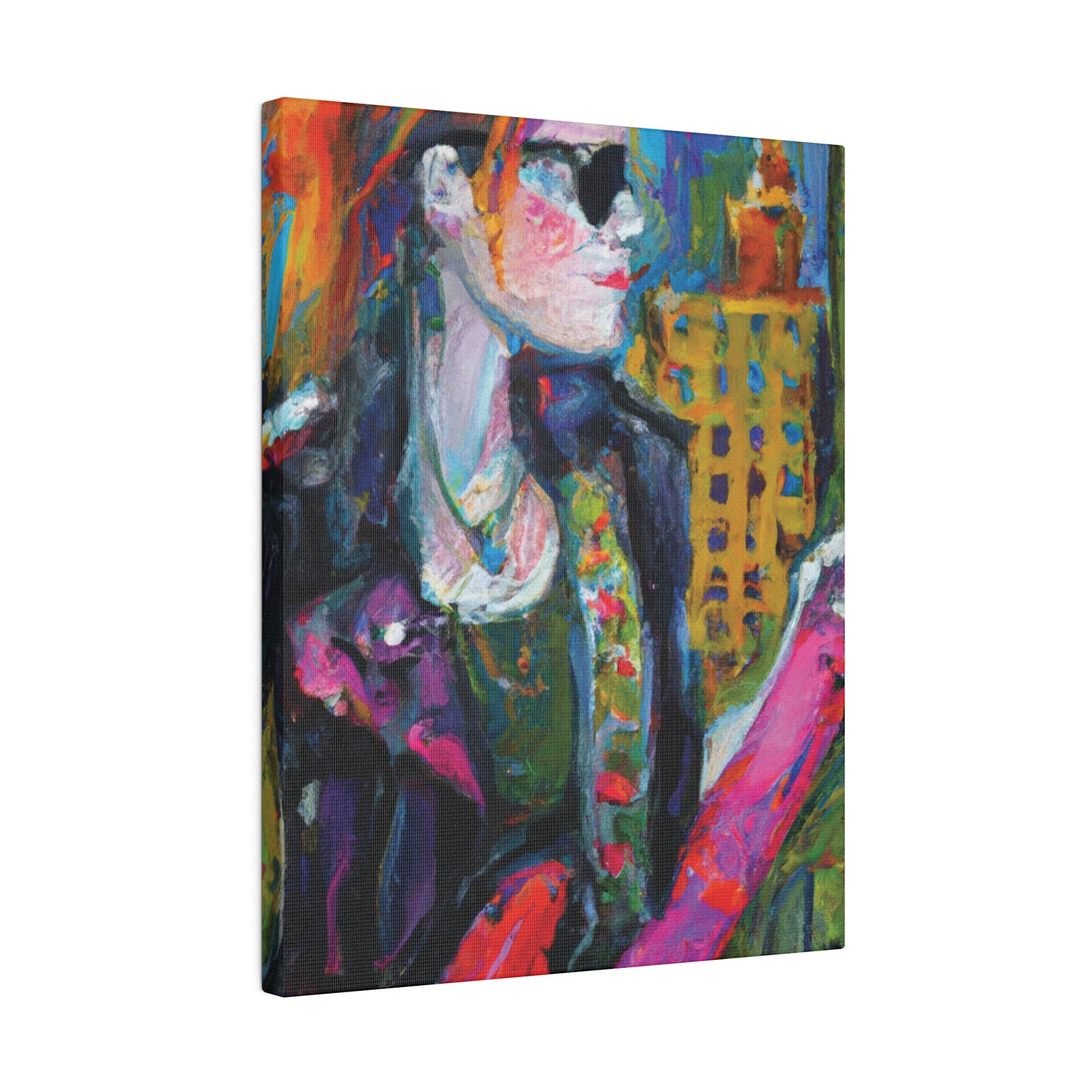 9503W - Rockstar Oil Painting Style Print | Poster | Home Decor | Wall Art | Music Art | Canvas