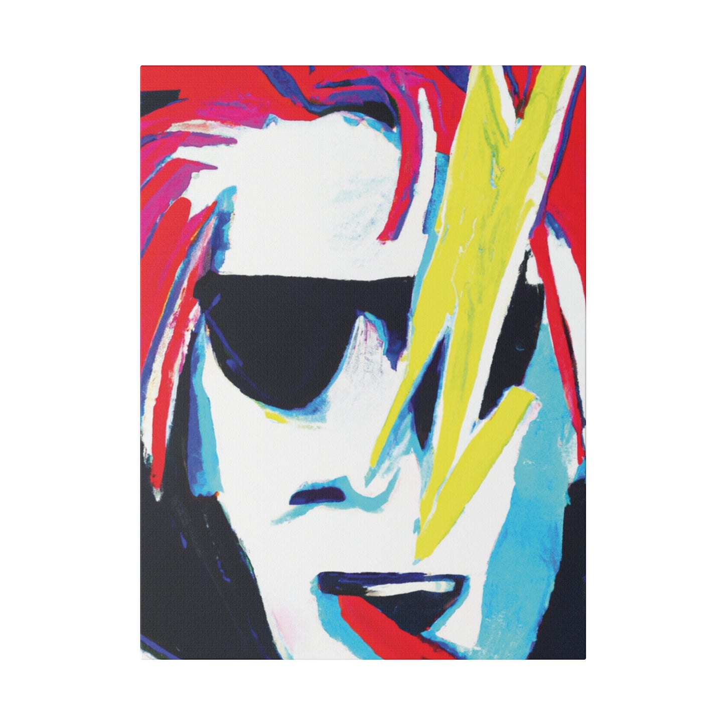 6481K - Rockstar Painting Print | Face | Abstract | Poster | Home Decor | Wall Art | Music Art | Canvas