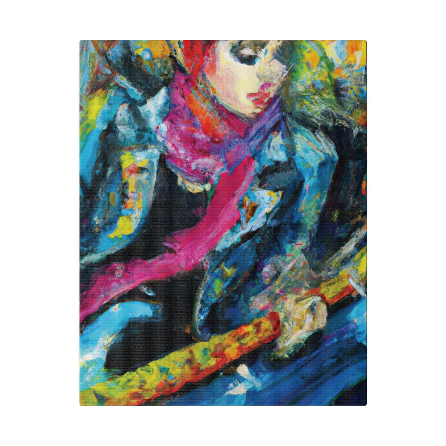 9823X - Rockstar Oil Painting Style Print | Poster | Home Decor | Wall Art | Music Art | Canvas