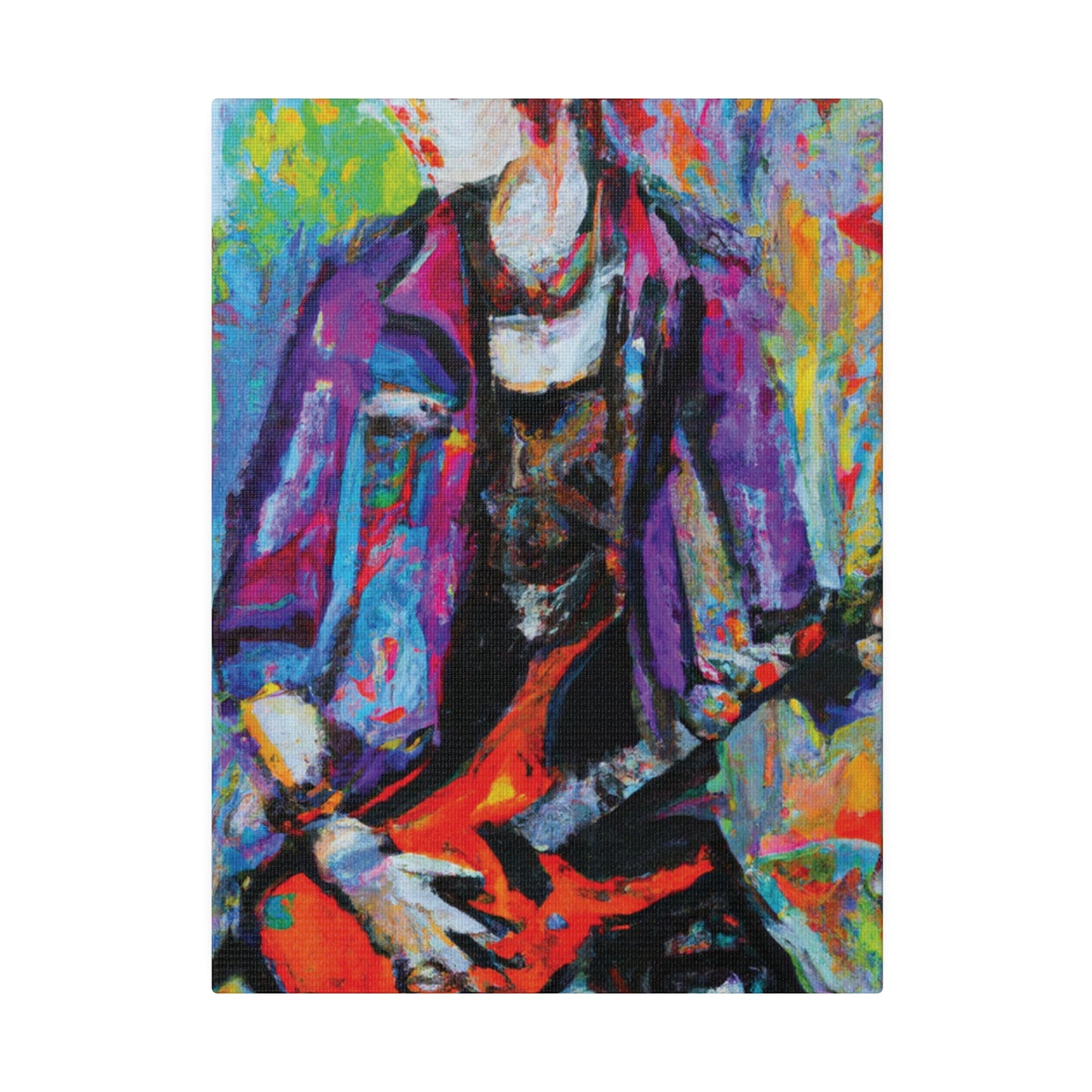 3123Q - Rockstar Oil Painting Style Print | Poster | Home Decor | Wall Art | Music Art | Canvas