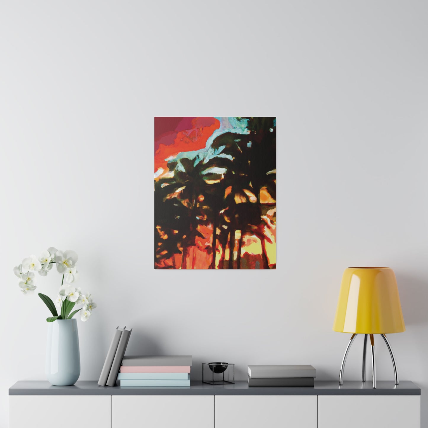 4052W - Miami Beach Sunset Painting Print | Miami | Beach | Sunset | Poster | Home Decor | Wall Art | Canvas