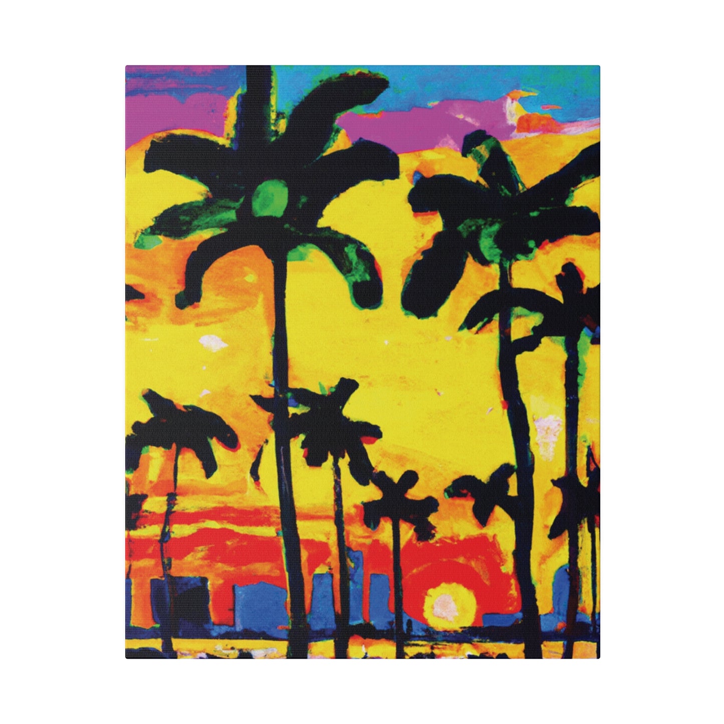 9497Z - Miami Beach Sunset Painting Print | Miami | Beach | Sunset | Poster | Home Decor | Wall Art | Canvas