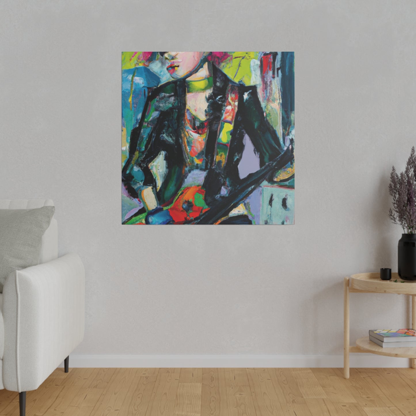 7258Y - Rockstar Oil Painting Style Print | Poster | Home Decor | Wall Art | Music Art | Canvas