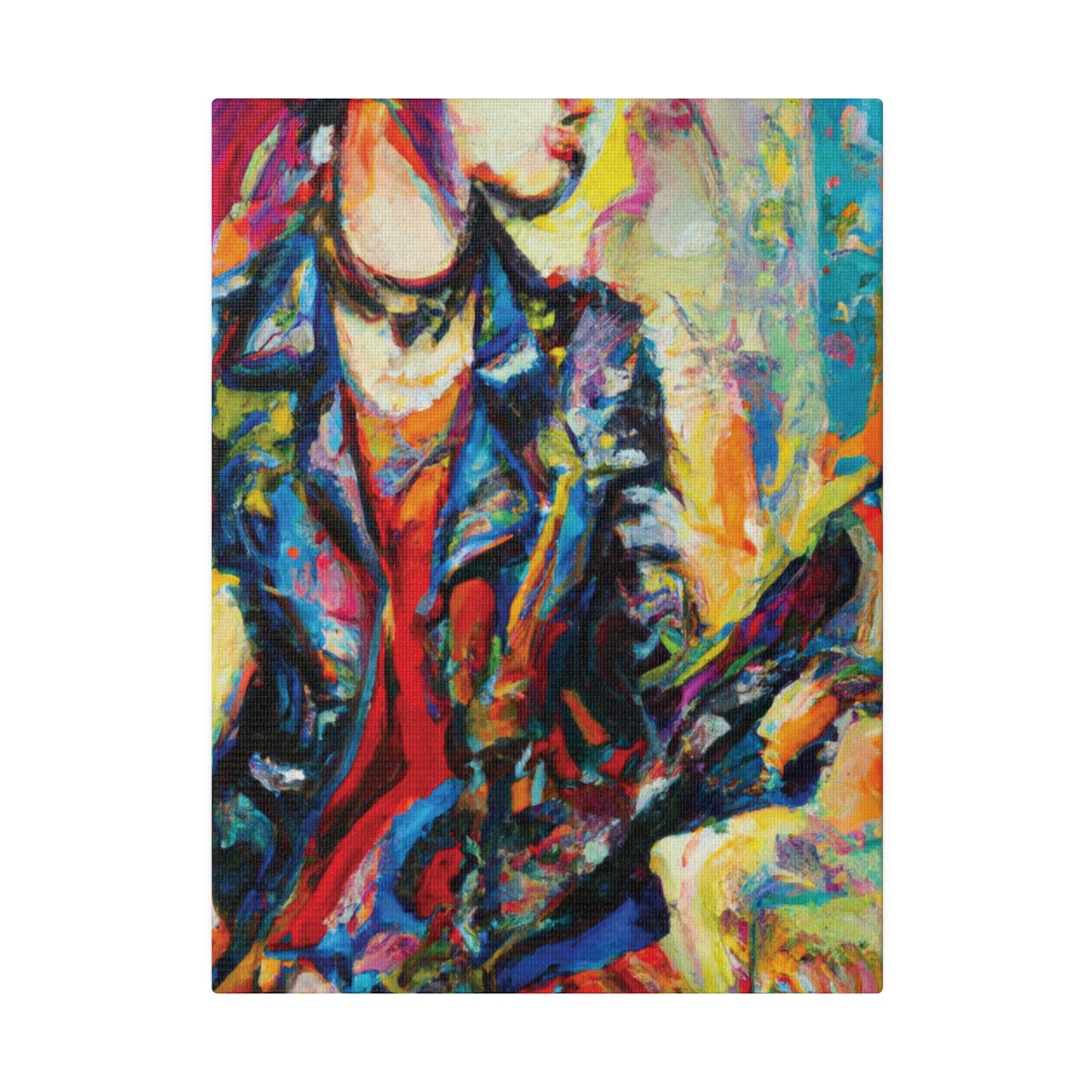 3154V - Rockstar Oil Painting Style Print | Poster | Home Decor | Wall Art | Music Art | Canvas