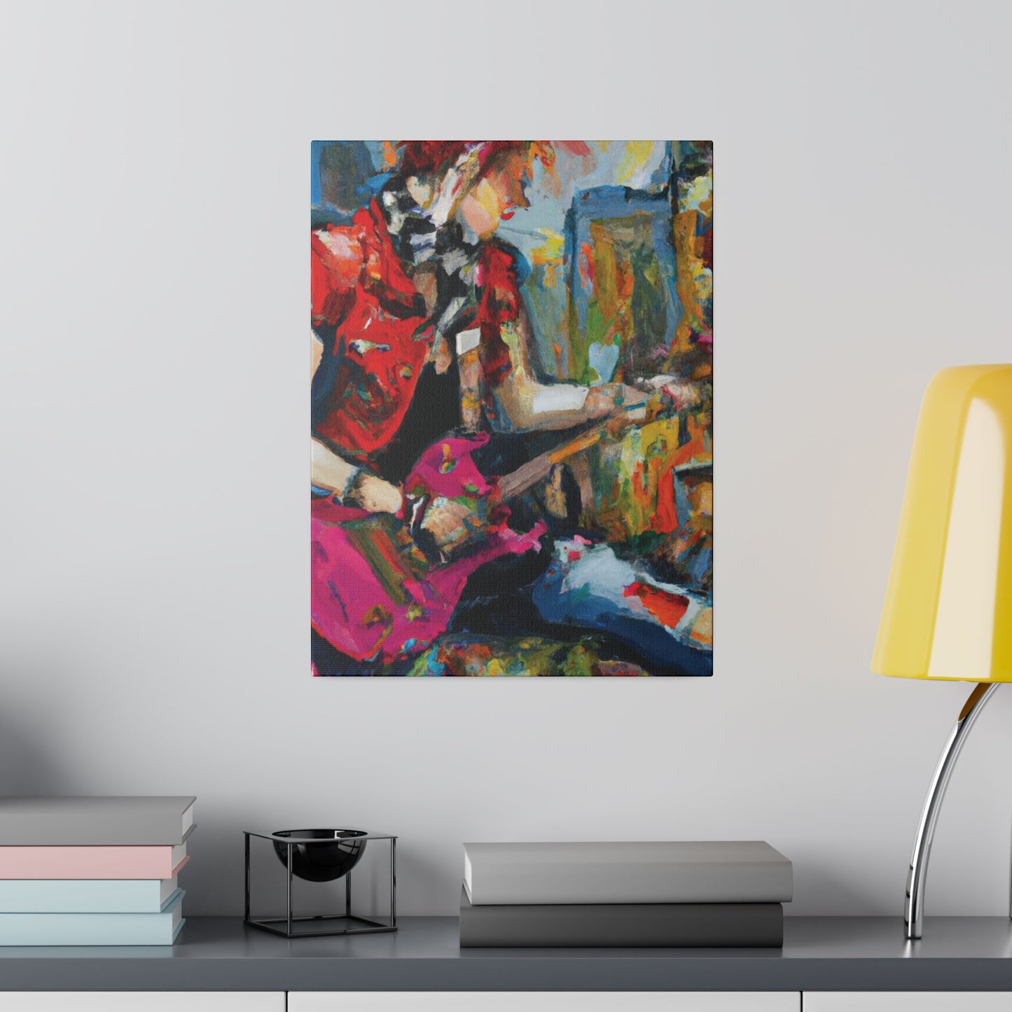 9666G - Rockstar Oil Painting Style Print | Poster | Home Decor | Wall Art | Music Art | Canvas
