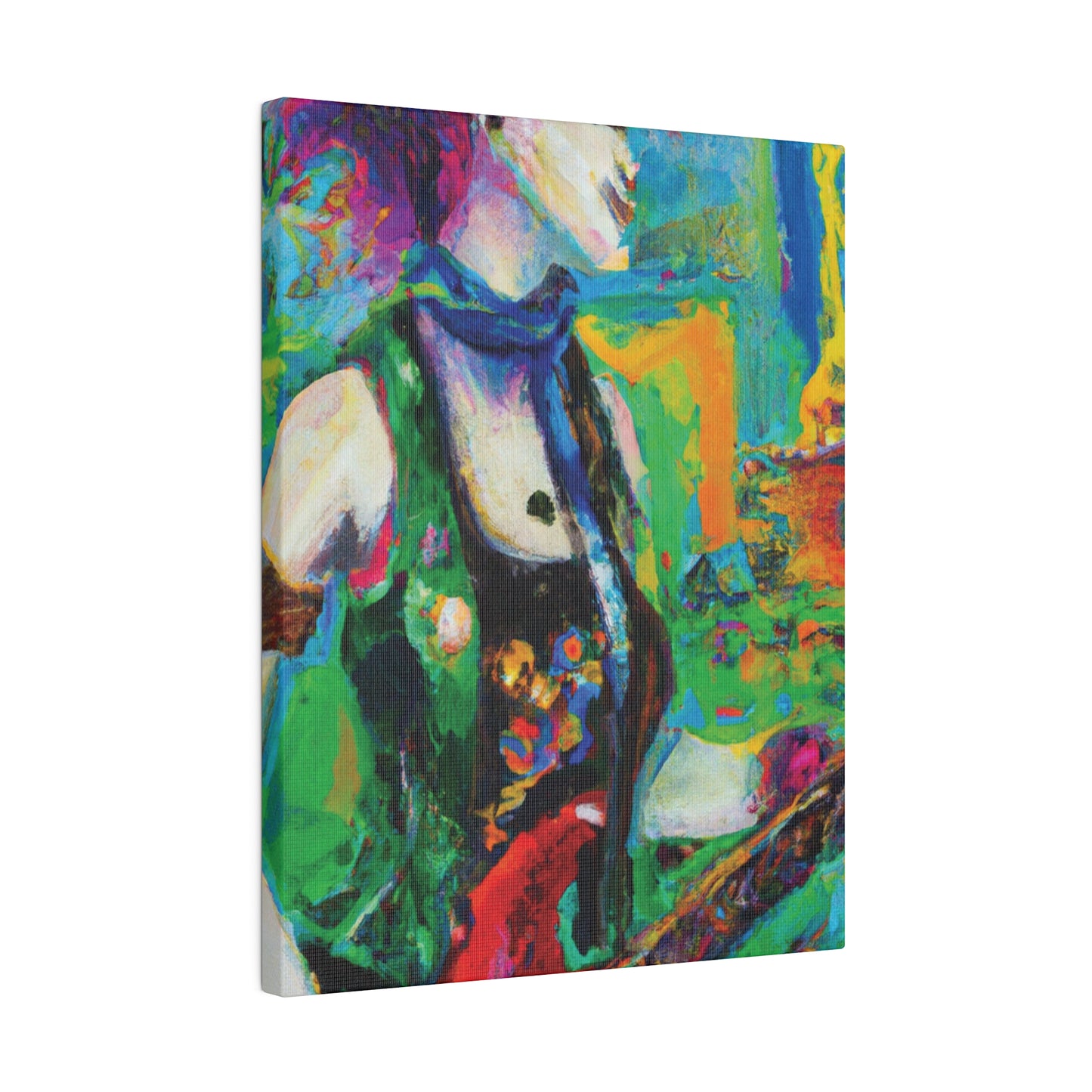3467C - Rockstar Oil Painting Style Print | Poster | Home Decor | Wall Art | Music Art | Canvas