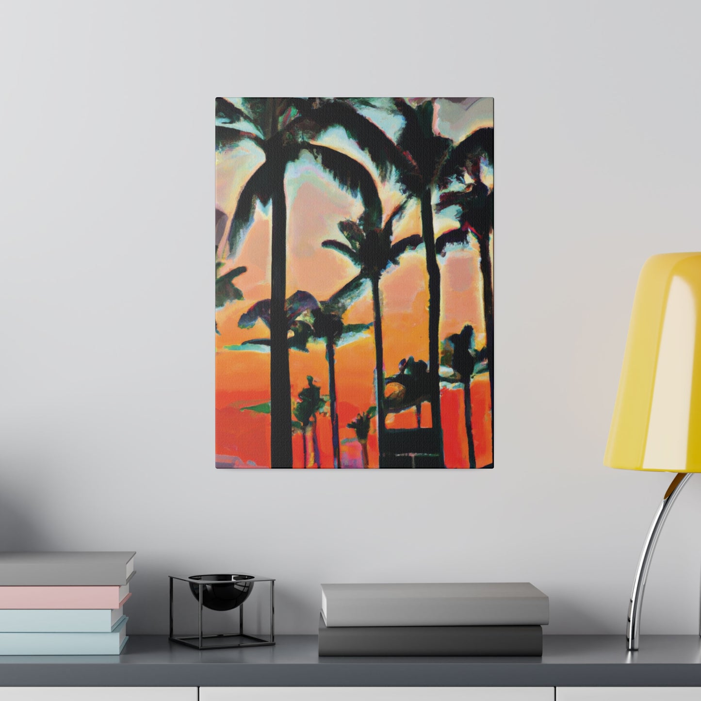 4891A - Miami Beach Sunset Painting Print | Miami | Beach | Sunset | Poster | Home Decor | Wall Art | Canvas