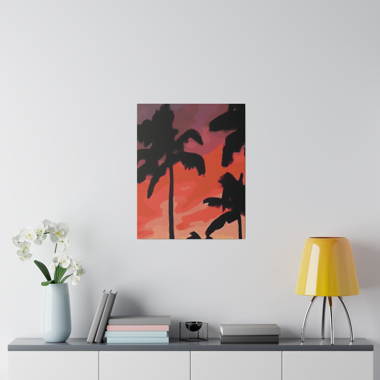 9324K - Miami Beach Sunset Painting Print | Miami | Beach | Sunset | Poster | Home Decor | Wall Art | Canvas