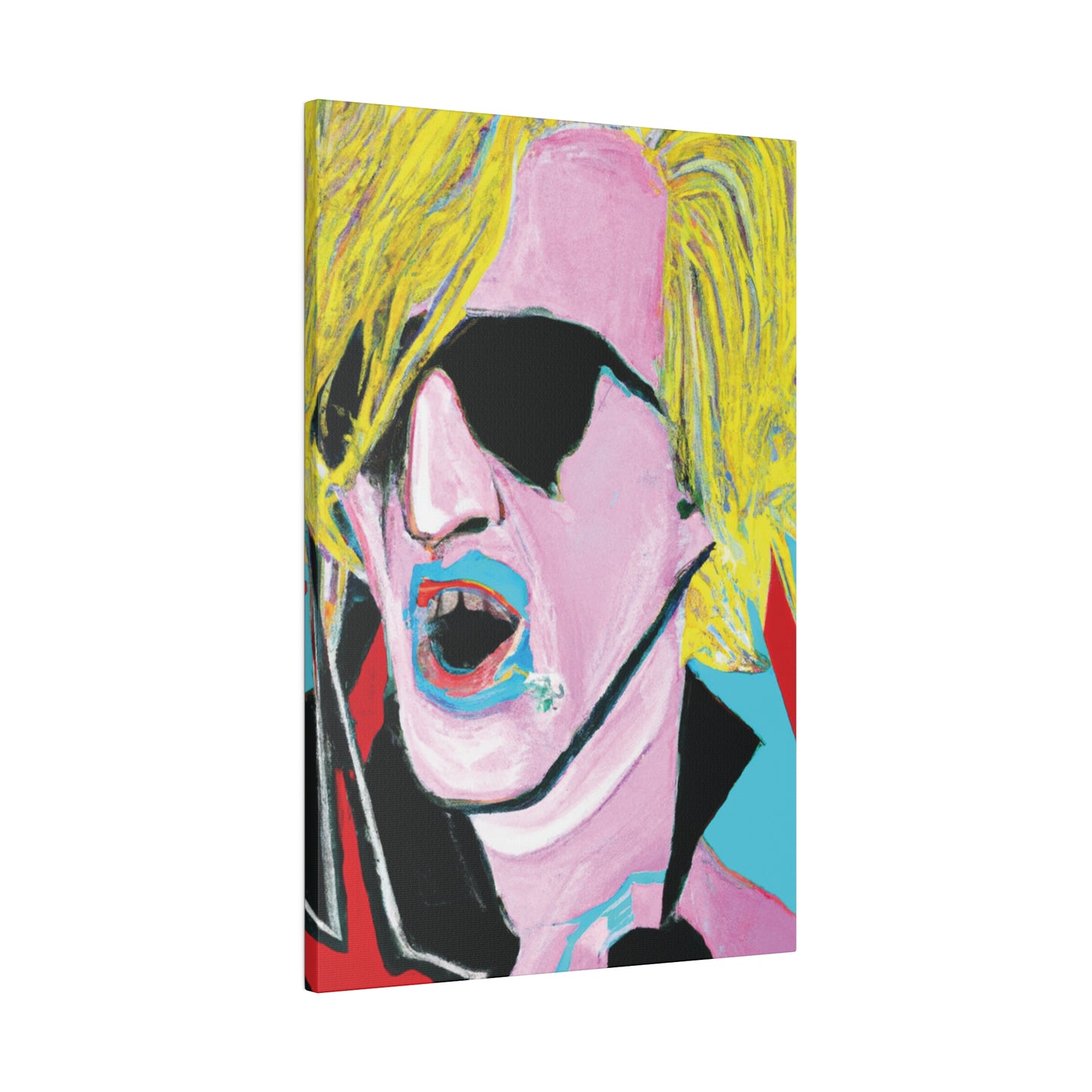 9118C - Rockstar Painting Print | Face | Abstract | Poster | Home Decor | Wall Art | Music Art | Canvas