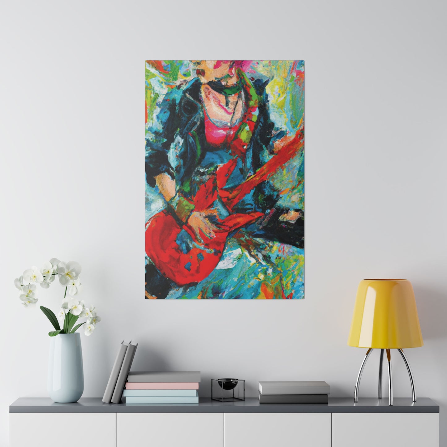 7746Y - Rockstar Oil Painting Style Print | Poster | Home Decor | Wall Art | Music Art | Canvas