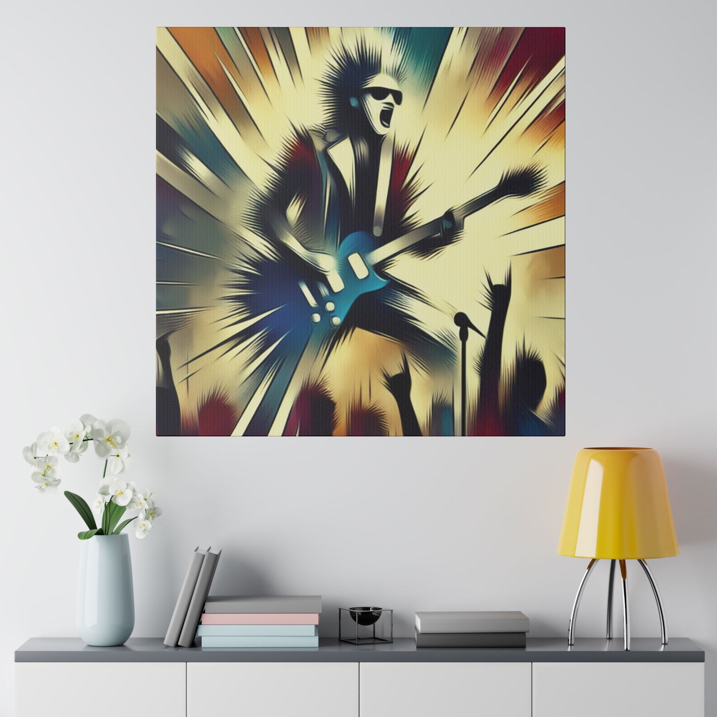 1872L - Rockstar Painting Print | Face | Abstract | Poster | Home Decor | Wall Art | Music Art | Canvas