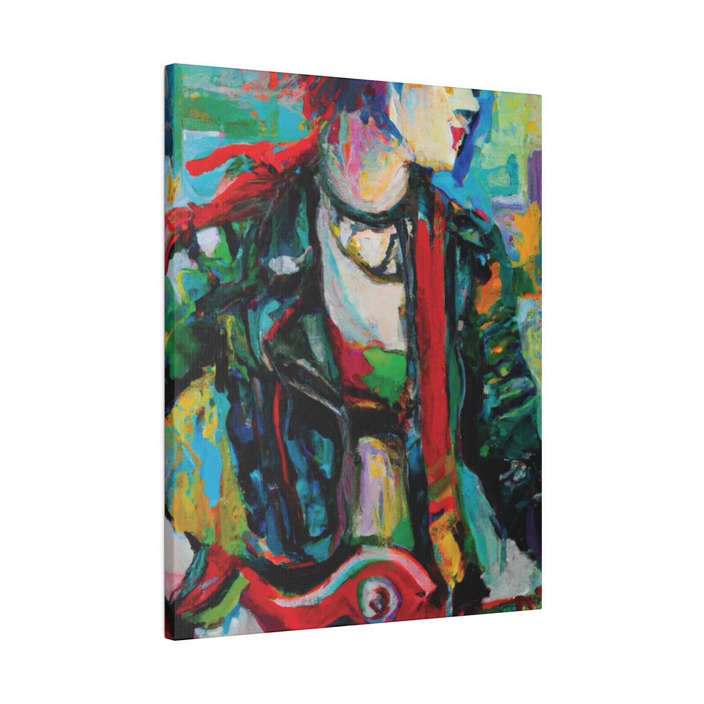 7245X - Rockstar Oil Painting Style Print | Poster | Home Decor | Wall Art | Music Art | Canvas