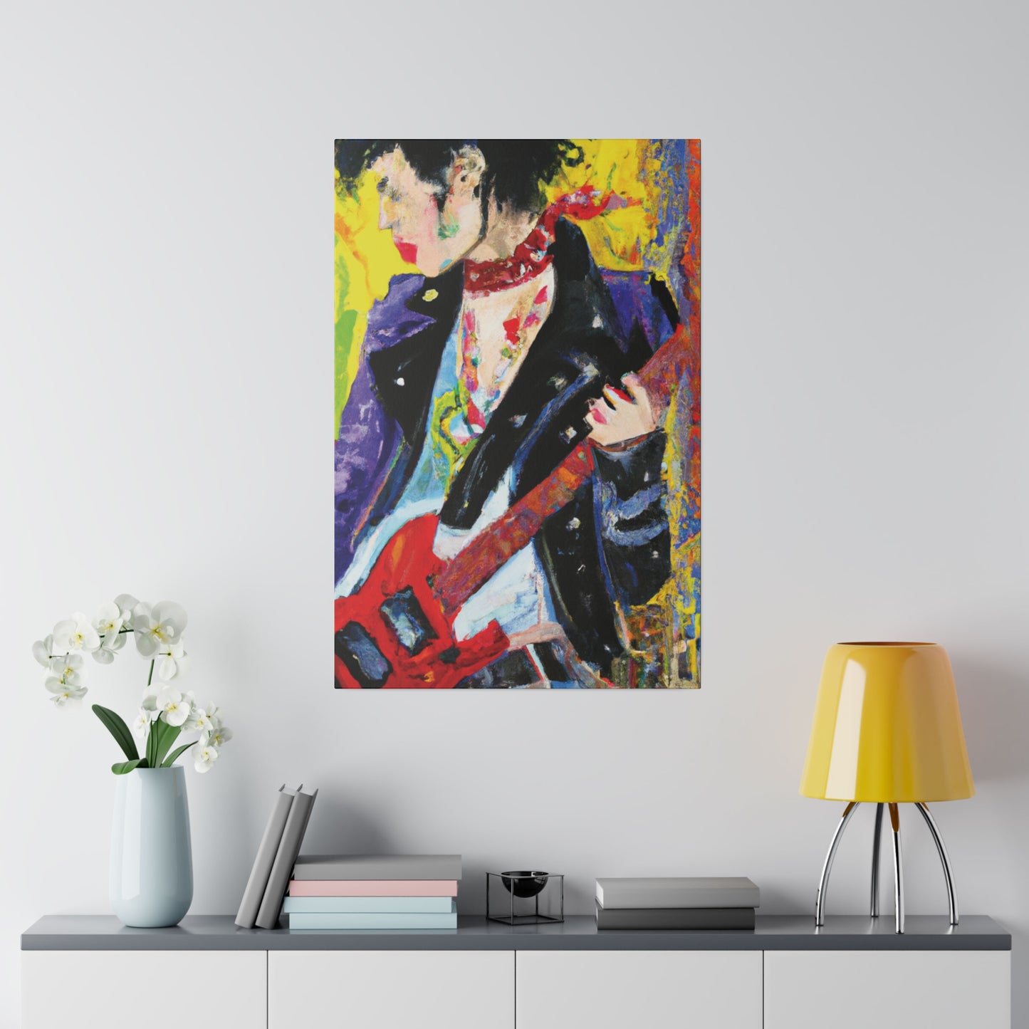 4600X - Rockstar Oil Painting Style Print | Poster | Home Decor | Wall Art | Music Art | Canvas