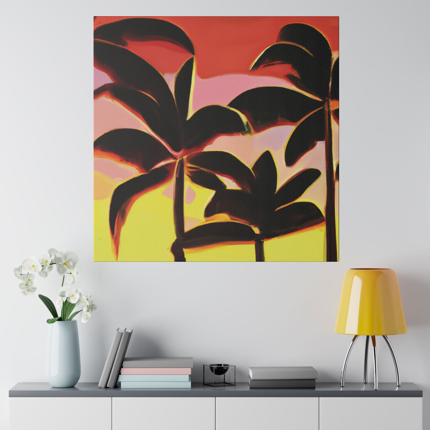 8456F - Miami Beach Sunset Painting Print | Miami | Beach | Sunset | Poster | Home Decor | Wall Art | Canvas