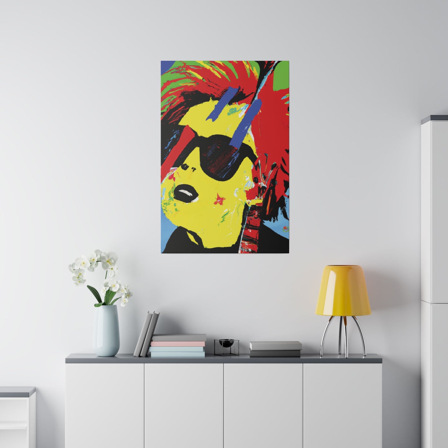 7482U - Rockstar Painting Print | Face | Abstract | Poster | Home Decor | Wall Art | Music Art | Canvas