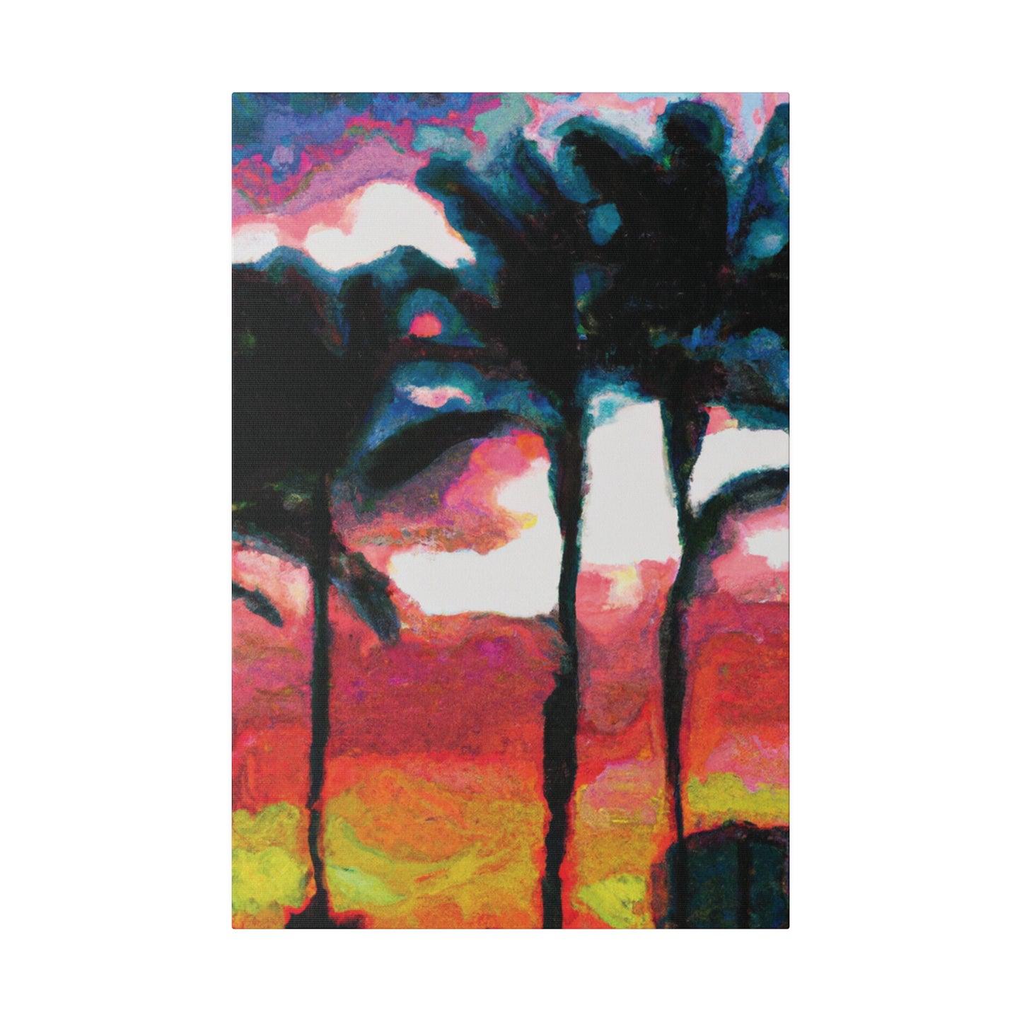 9677K - Miami Beach Sunset Painting Print | Miami | Beach | Sunset | Poster | Home Decor | Wall Art | Canvas