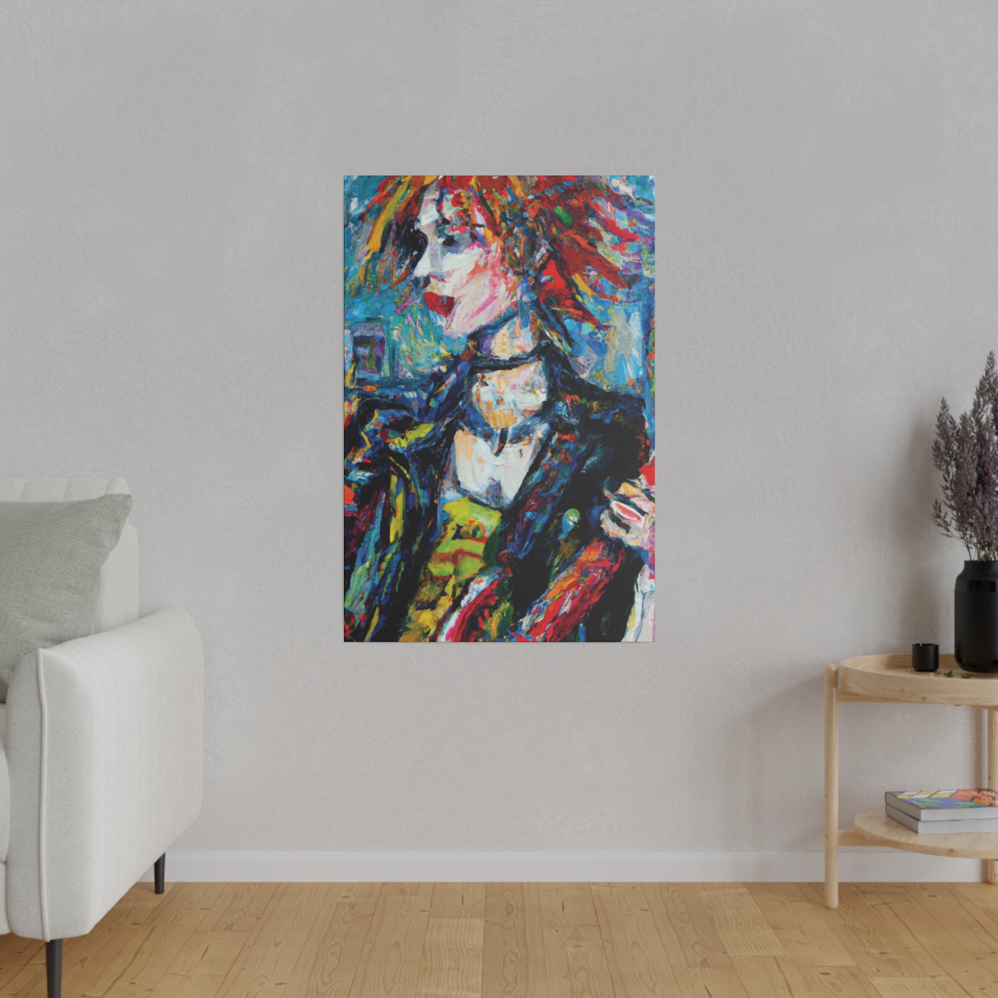 5997K - Rockstar Oil Painting Style Print | Poster | Home Decor | Wall Art | Music Art | Canvas