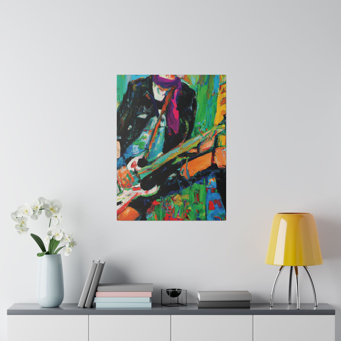 6595X - Rockstar Oil Painting Style Print | Poster | Home Decor | Wall Art | Music Art | Canvas