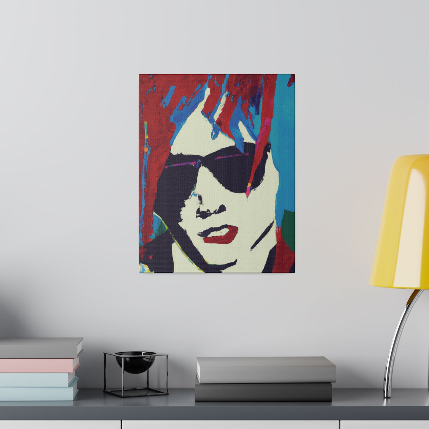 9347K - Rockstar Painting Print | Face | Abstract | Poster | Home Decor | Wall Art | Music Art | Canvas