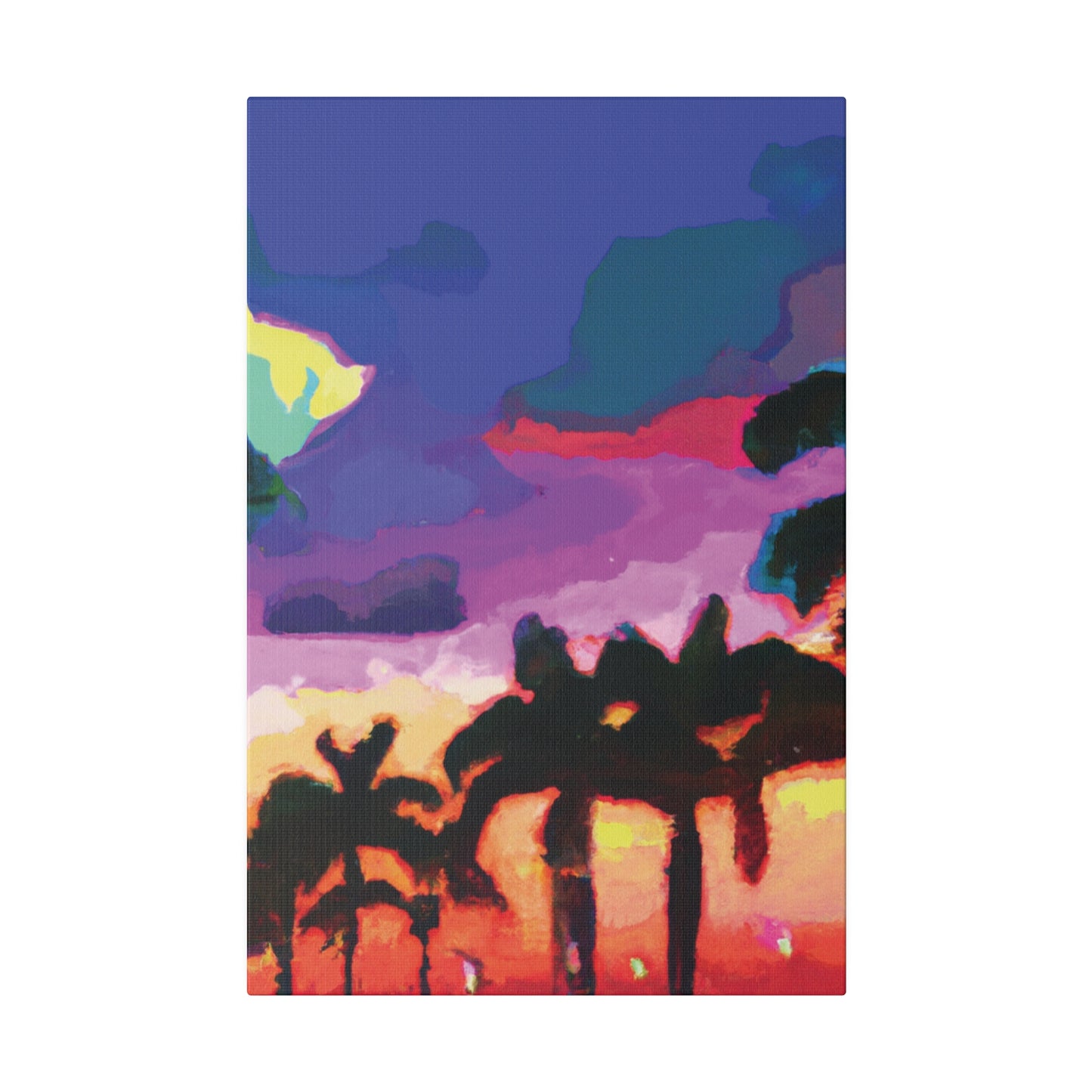 2520H - Miami Beach Sunset Painting Print | Miami | Beach | Sunset | Poster | Home Decor | Wall Art | Canvas