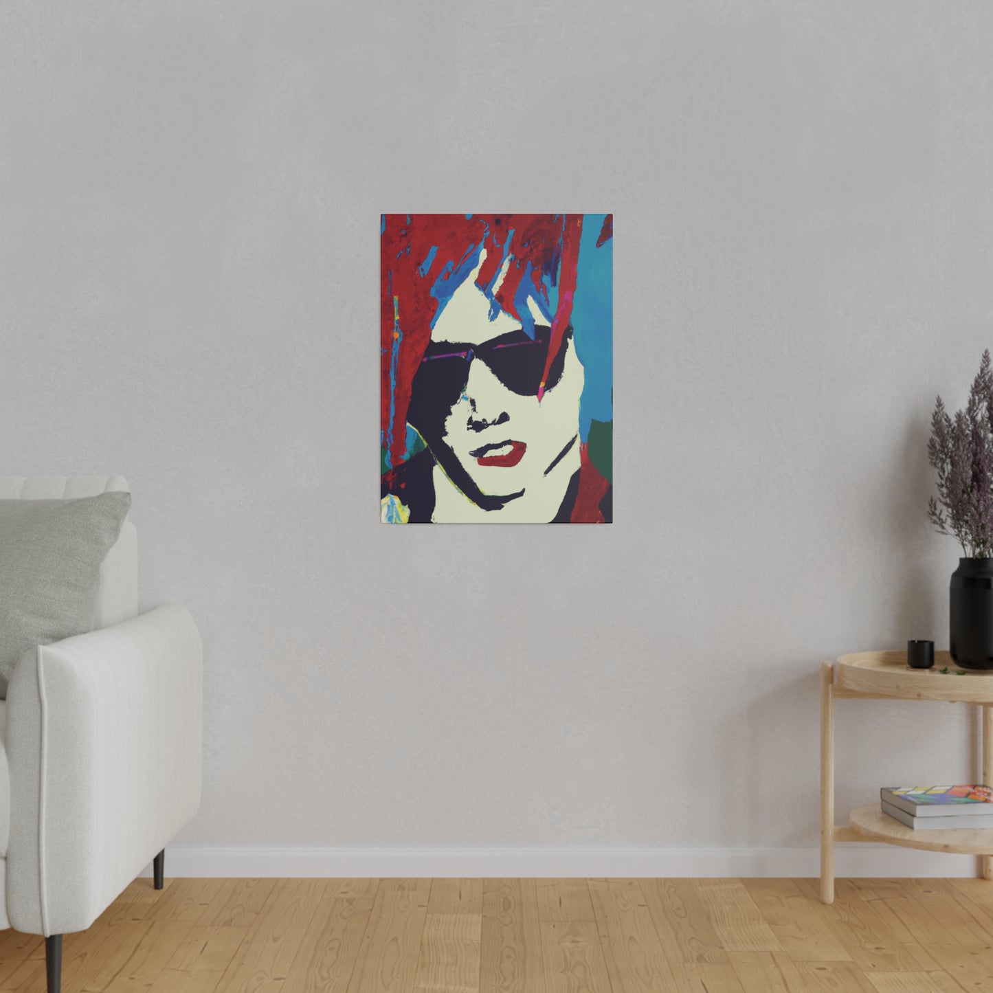 9347K - Rockstar Painting Print | Face | Abstract | Poster | Home Decor | Wall Art | Music Art | Canvas