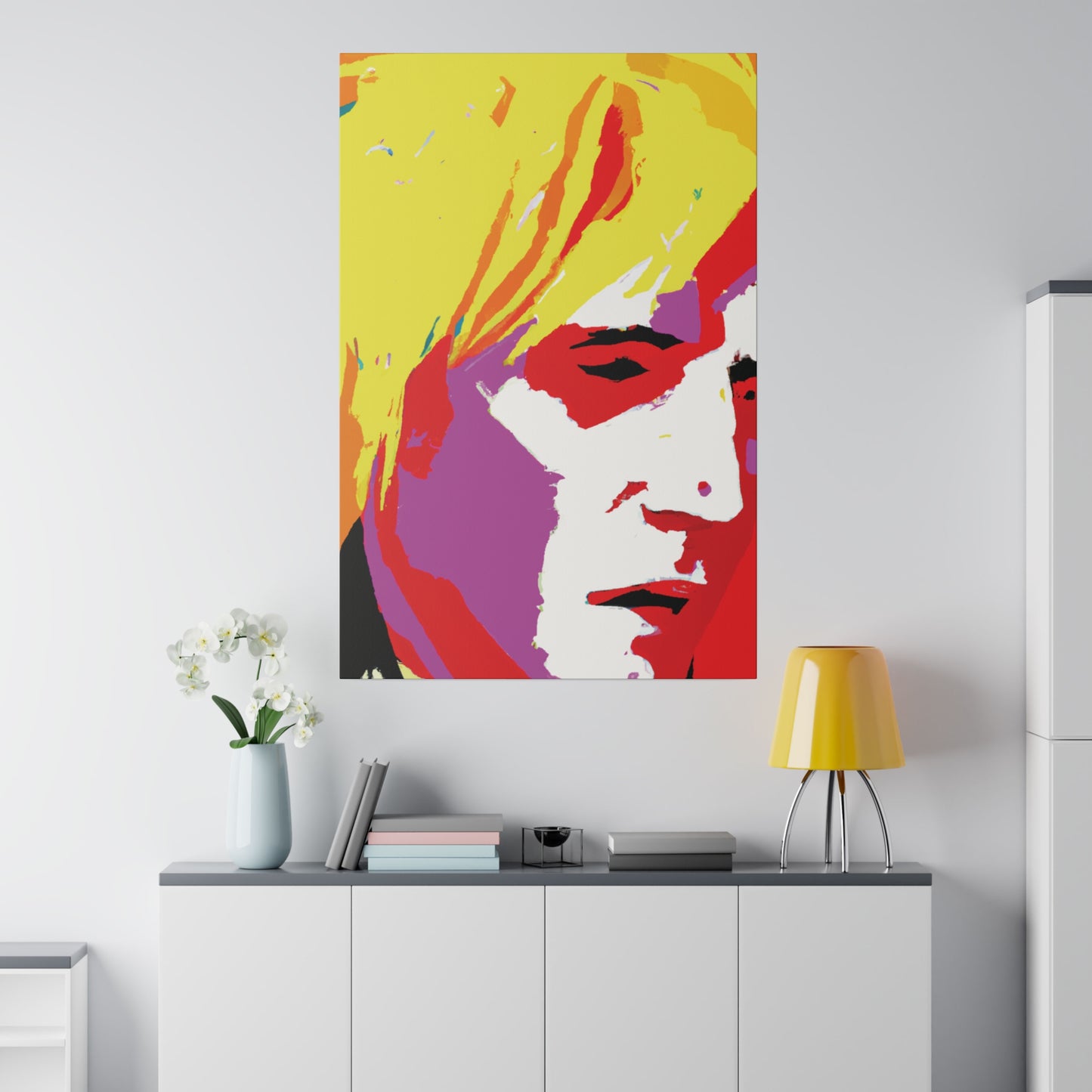 175X - Rockstar Painting Print | Face | Abstract | Poster | Home Decor | Wall Art | Music Art | Canvas