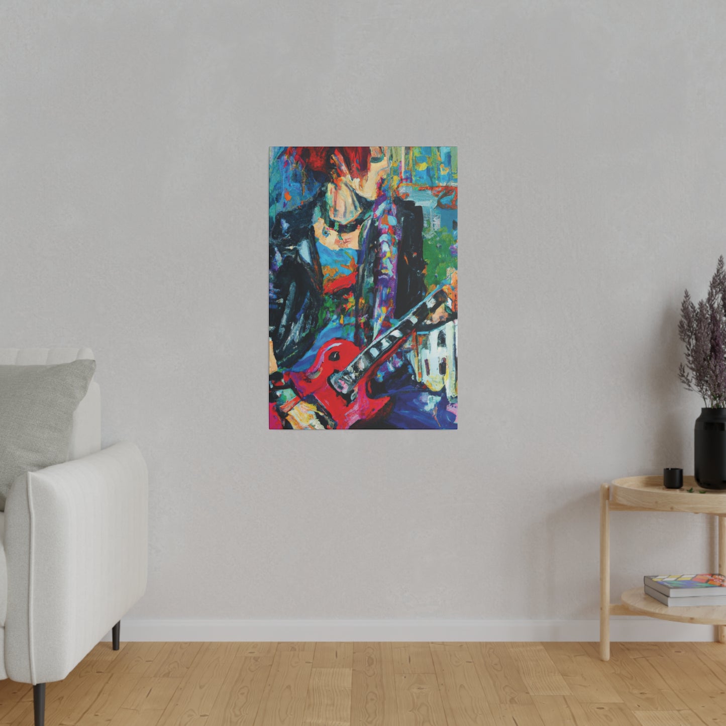 814T - Rockstar Oil Painting Style Print | Poster | Home Decor | Wall Art | Music Art | Canvas