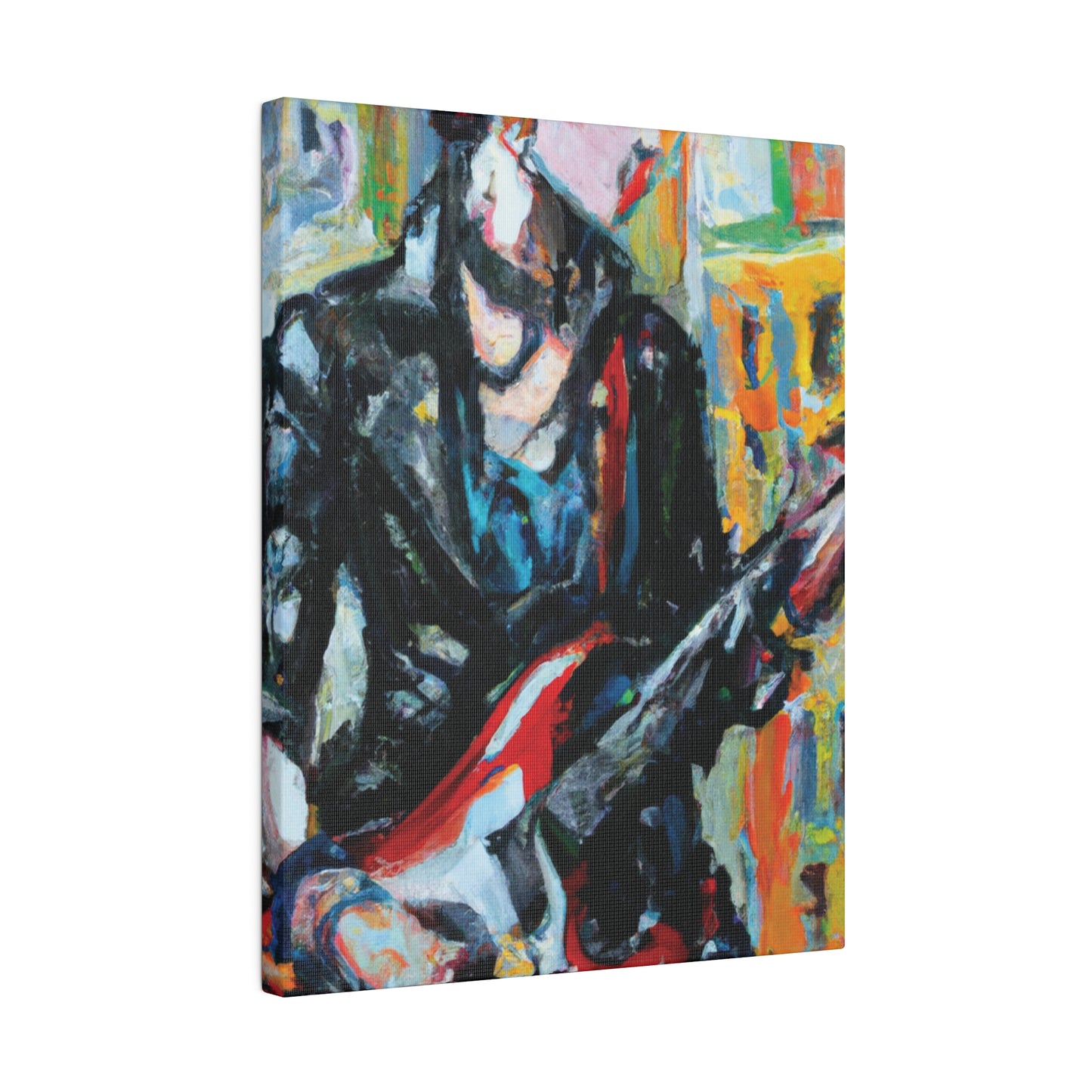 9646Q - Rockstar Oil Painting Style Print | Poster | Home Decor | Wall Art | Music Art | Canvas