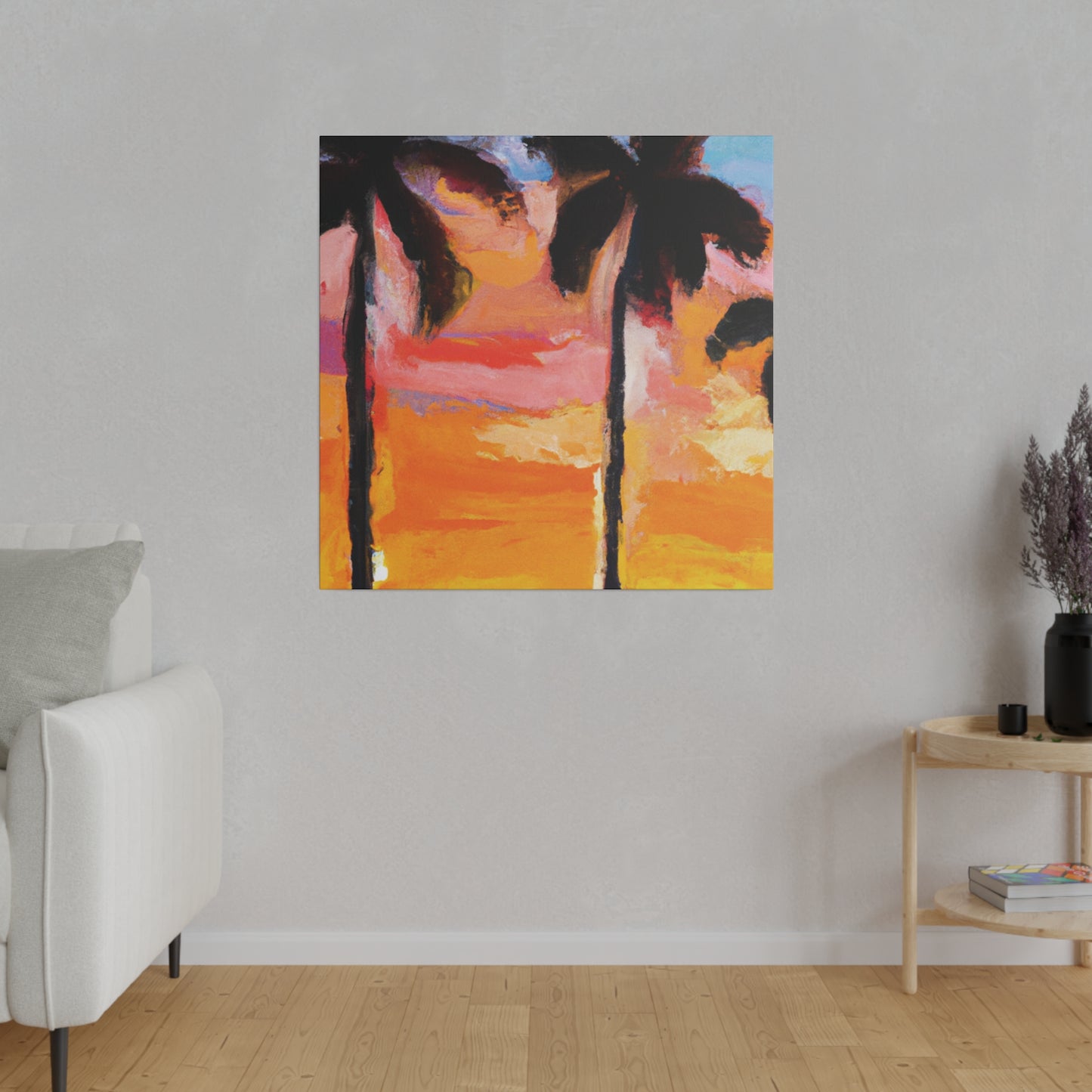 3236E - Miami Beach Sunset Painting Print | Miami | Beach | Sunset | Poster | Home Decor | Wall Art | Canvas