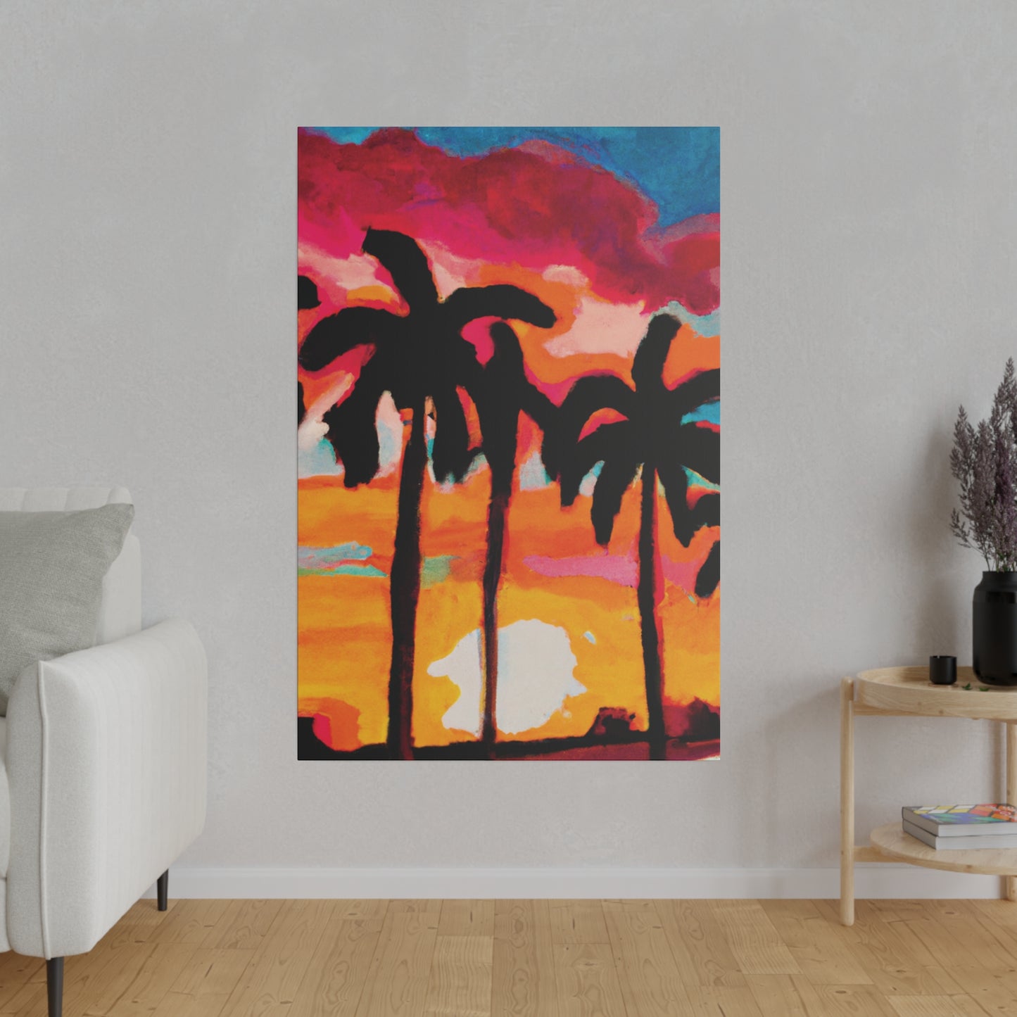 4763O - Miami Beach Sunset Painting Print | Miami | Beach | Sunset | Poster | Home Decor | Wall Art | Canvas