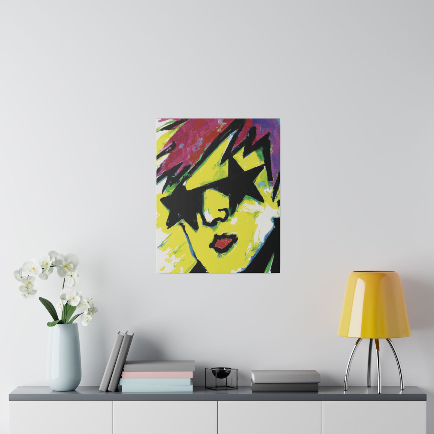 7497H - Rockstar Painting Print | Face | Abstract | Poster | Home Decor | Wall Art | Music Art | Canvas