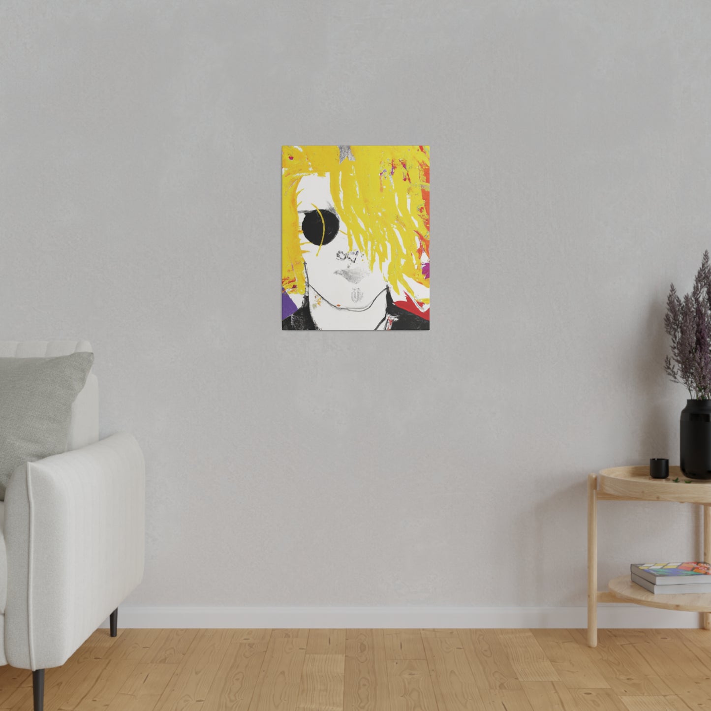 9674T - Rockstar Painting Print | Face | Abstract | Poster | Home Decor | Wall Art | Music Art | Canvas