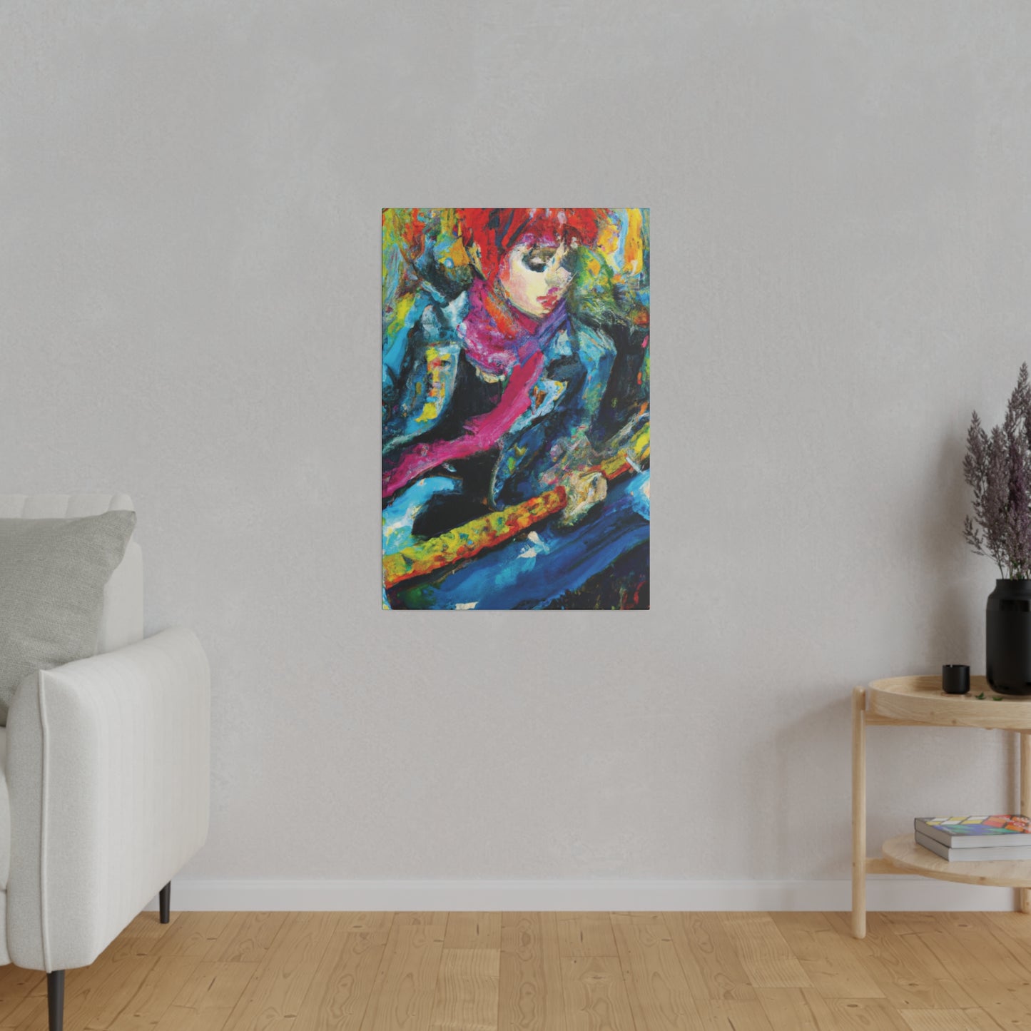 9823X - Rockstar Oil Painting Style Print | Poster | Home Decor | Wall Art | Music Art | Canvas