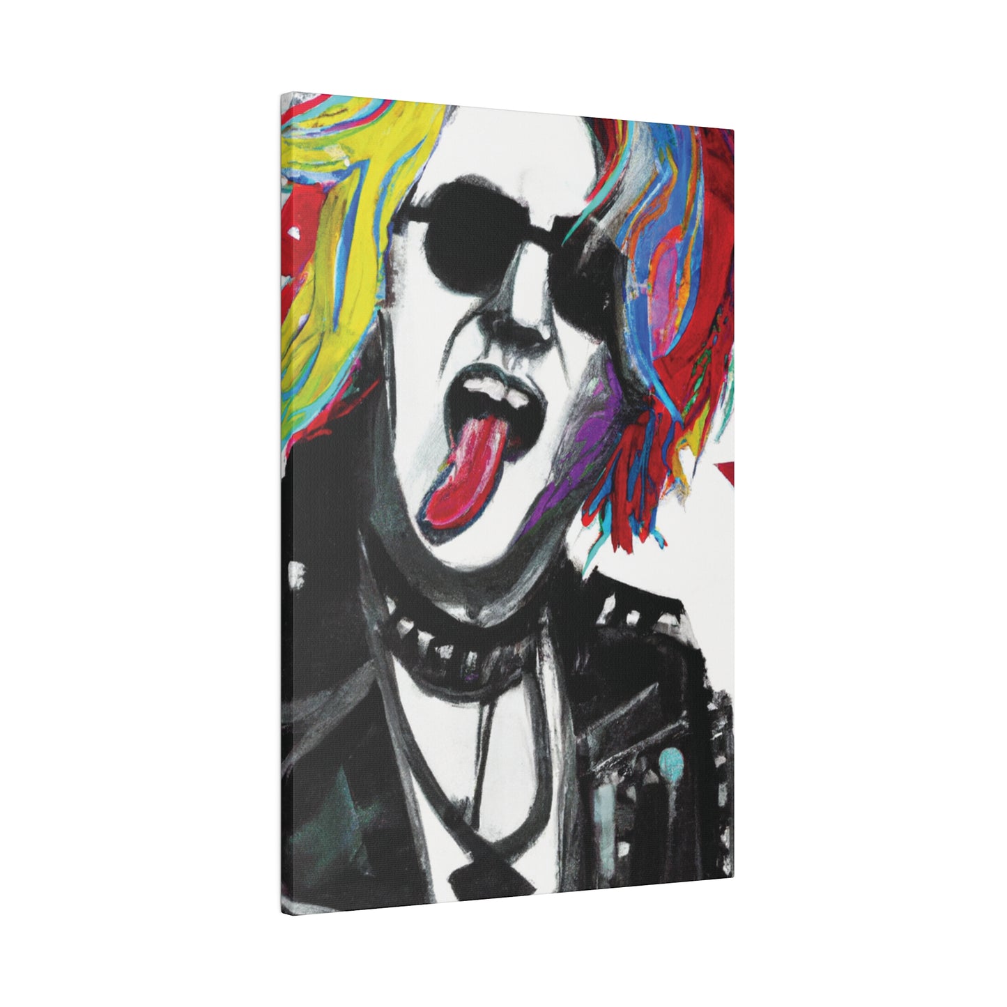 5679K - Rockstar Painting Print | Face | Abstract | Poster | Home Decor | Wall Art | Music Art | Canvas