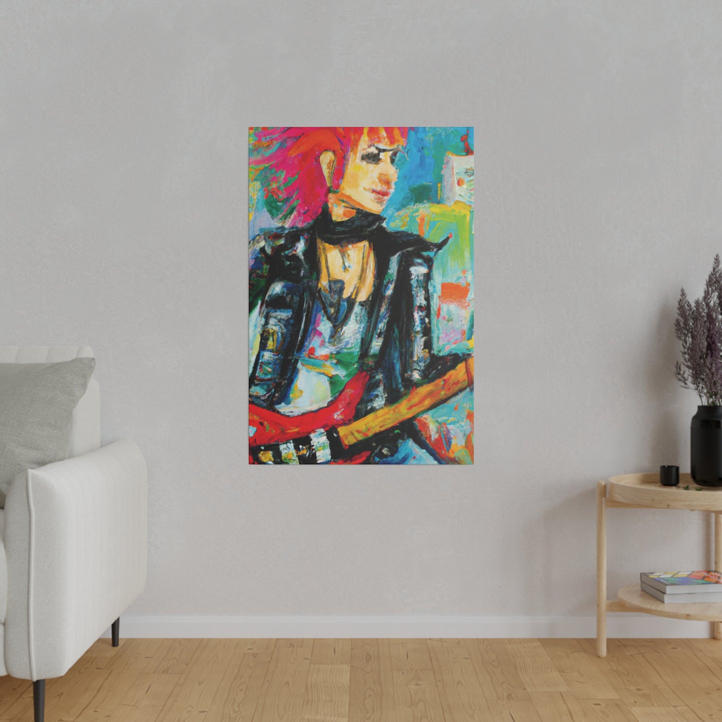 9554L - Rockstar Oil Painting Style Print | Poster | Home Decor | Wall Art | Music Art | Canvas
