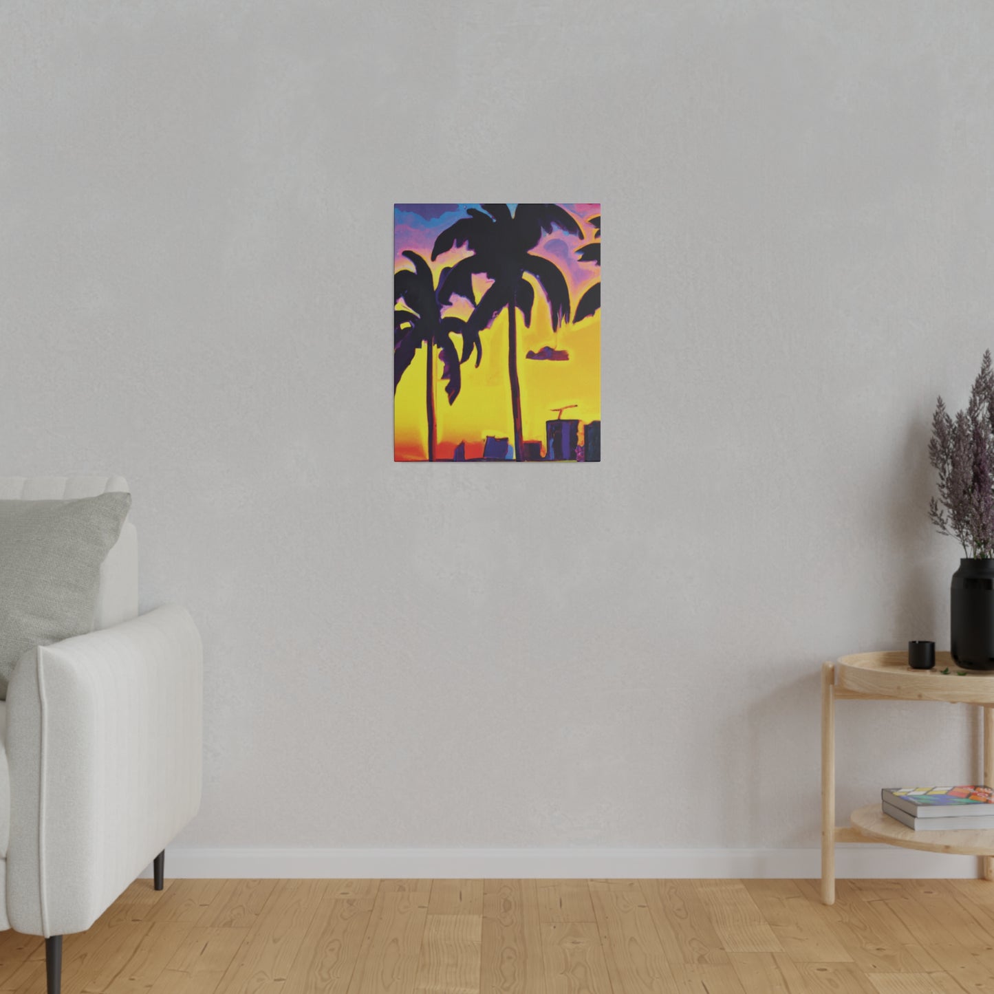 5674W - Miami Beach Sunset Painting Print | Miami | Beach | Sunset | Poster | Home Decor | Wall Art | Canvas