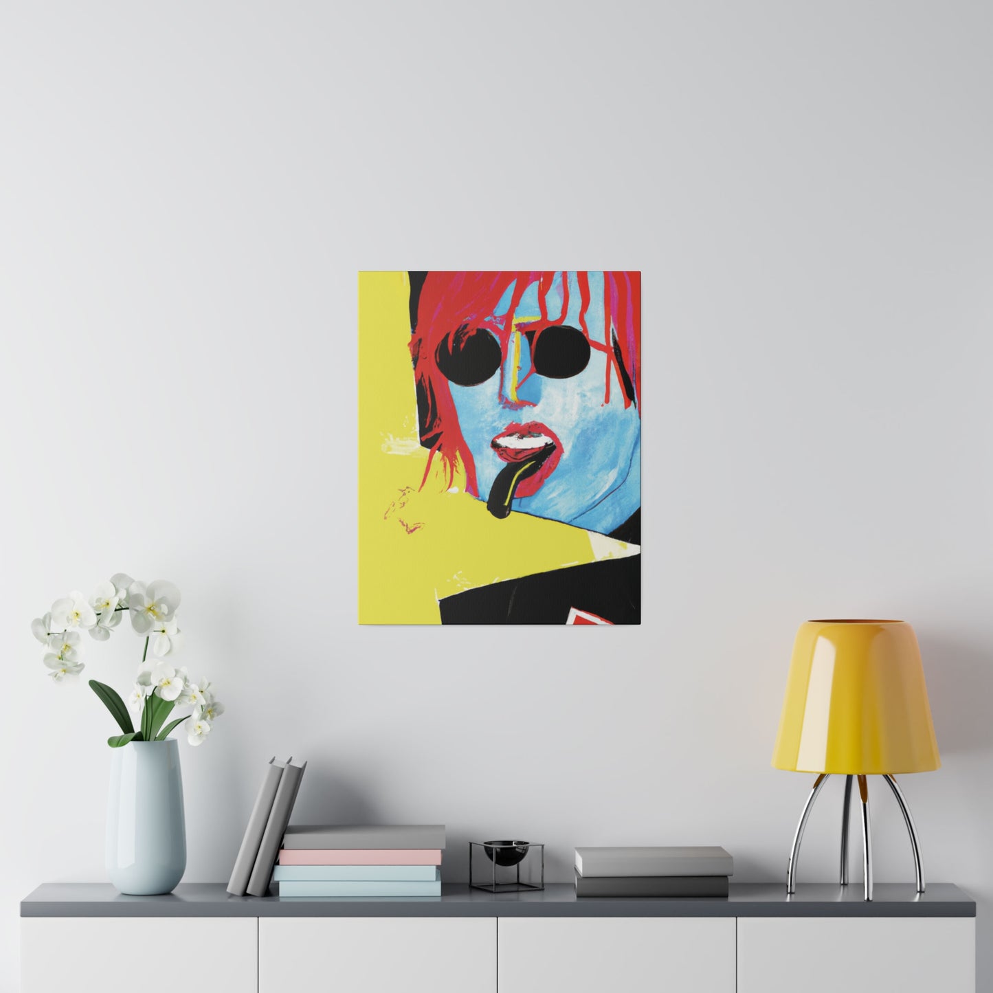 6227H - Rockstar Painting Print | Face | Abstract | Poster | Home Decor | Wall Art | Music Art | Canvas